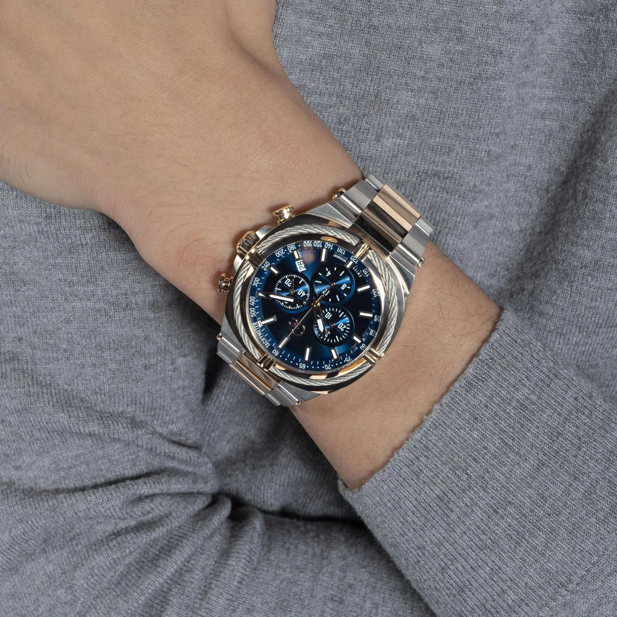 IronClass Chrono Men Quartz Blue Dial Chronograph Stainless Steel Watch Z32001G2MF - Image 9