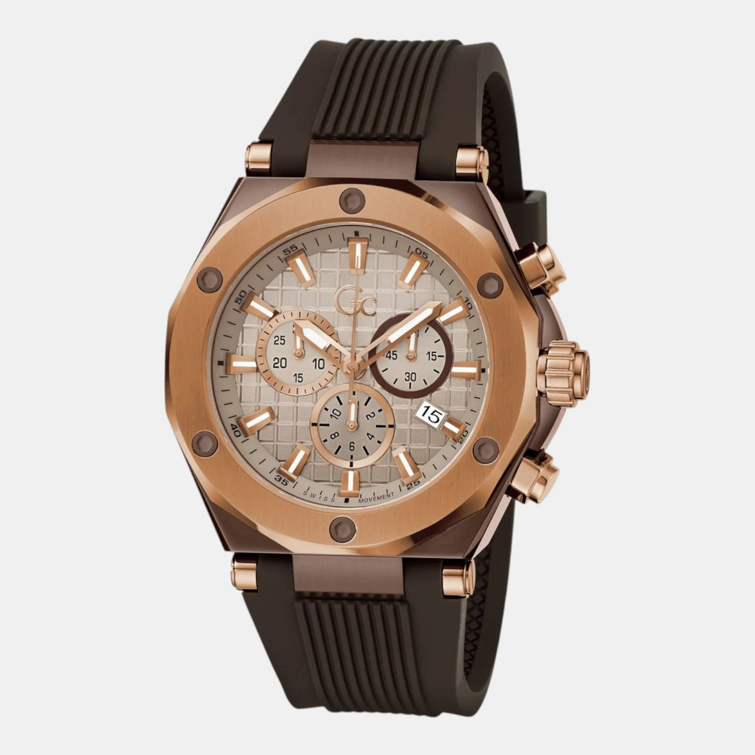 Legacy Men Quartz Beige Dial Chronograph Silicone Watch Z18007G1 - Image 4