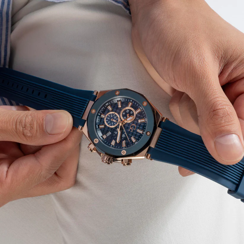 Legacy Men Quartz Blue Dial Chronograph Silicone Watch Z18006G7MF - Image 9