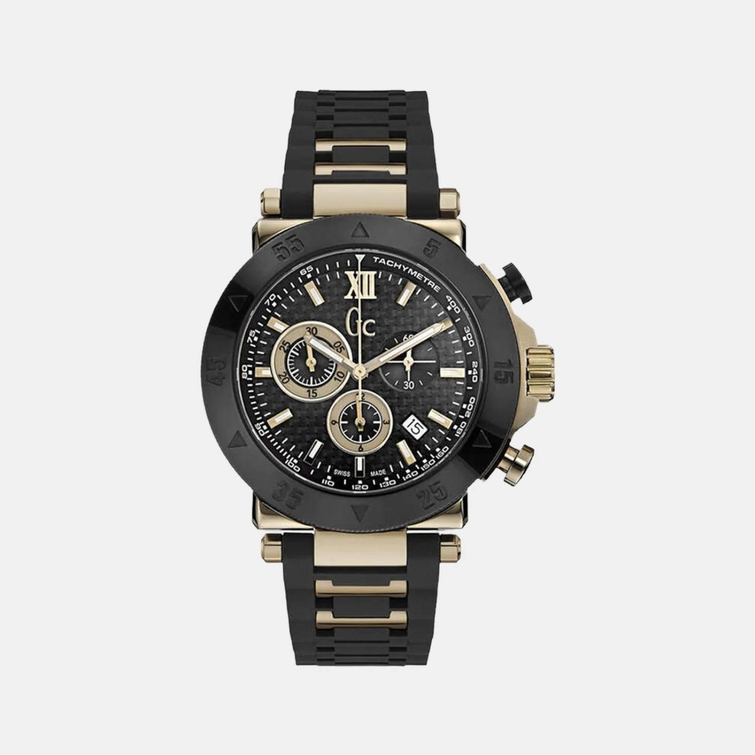 Men Quartz Black Dial Chronograph Silicone Watch X90021G2S