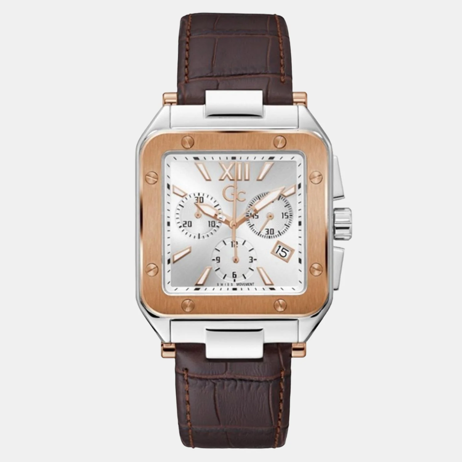 Men Quartz White Dial Chronograph Leather Watch Z08004G1MF