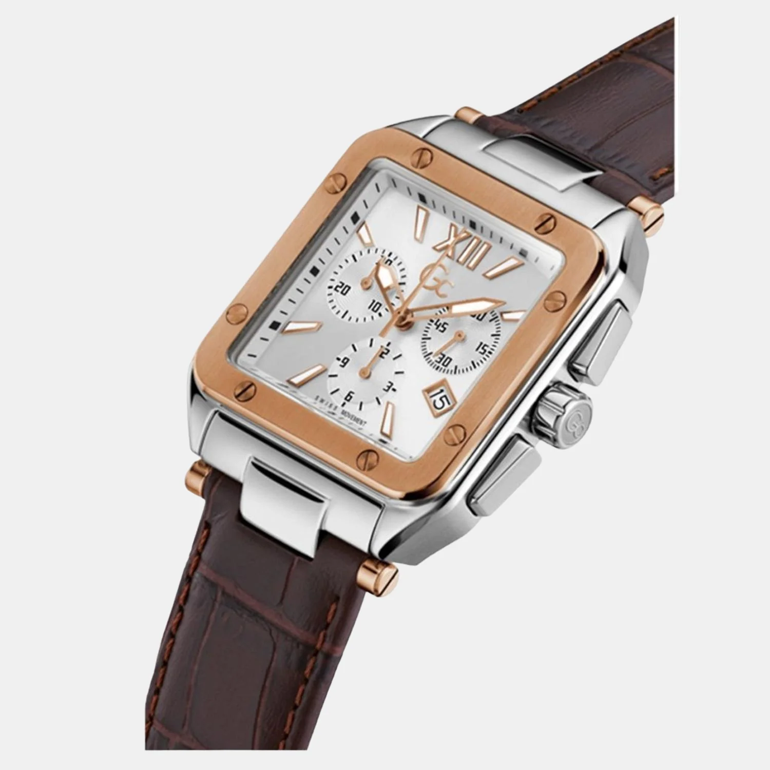 Men Quartz White Dial Chronograph Leather Watch Z08004G1MF - Image 2