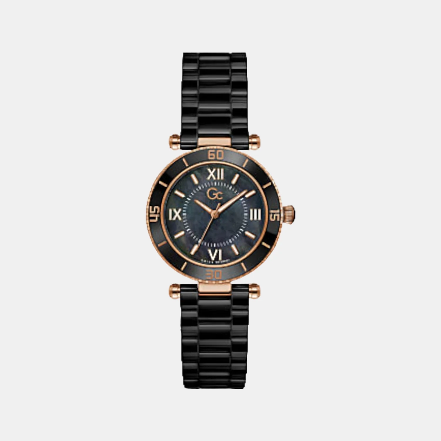 Muse Women Quartz Black Dial Analog Stainless Steel Watch Z05006L2MF