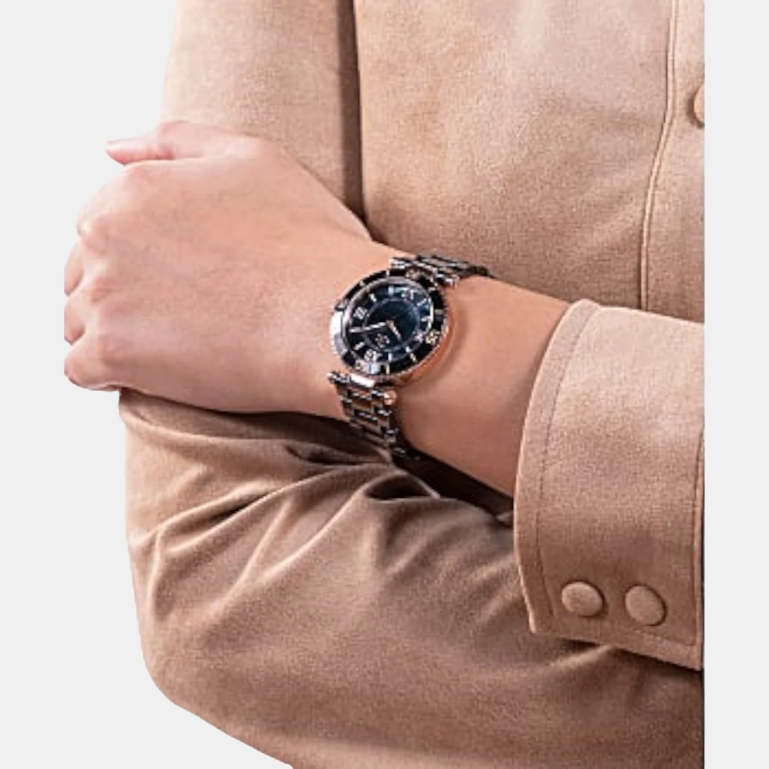Muse Women Quartz Black Dial Analog Stainless Steel Watch Z05006L2MF - Image 6