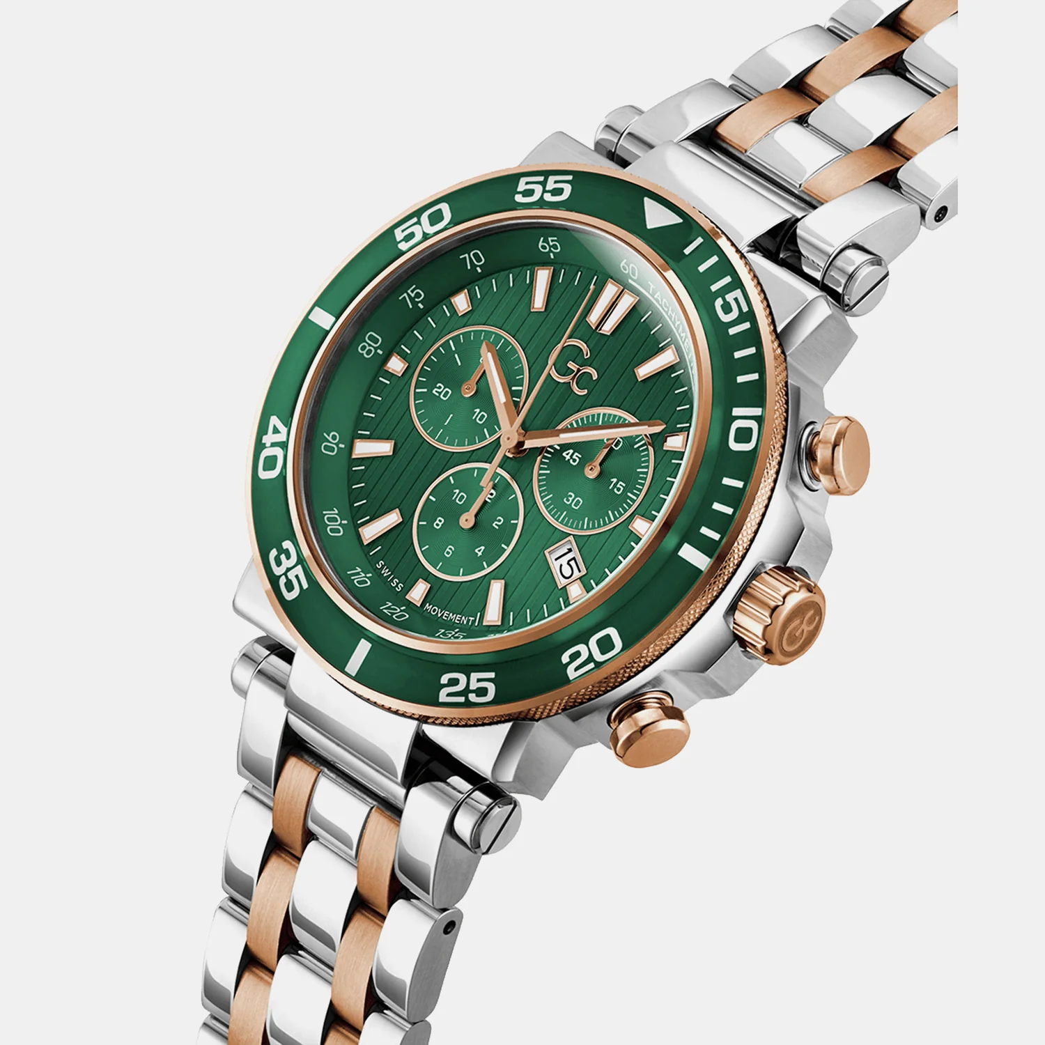 One Sport Chrono Men Quartz Green Dial Chronograph Stainless Steel Watch Z14009G9MF - Image 2