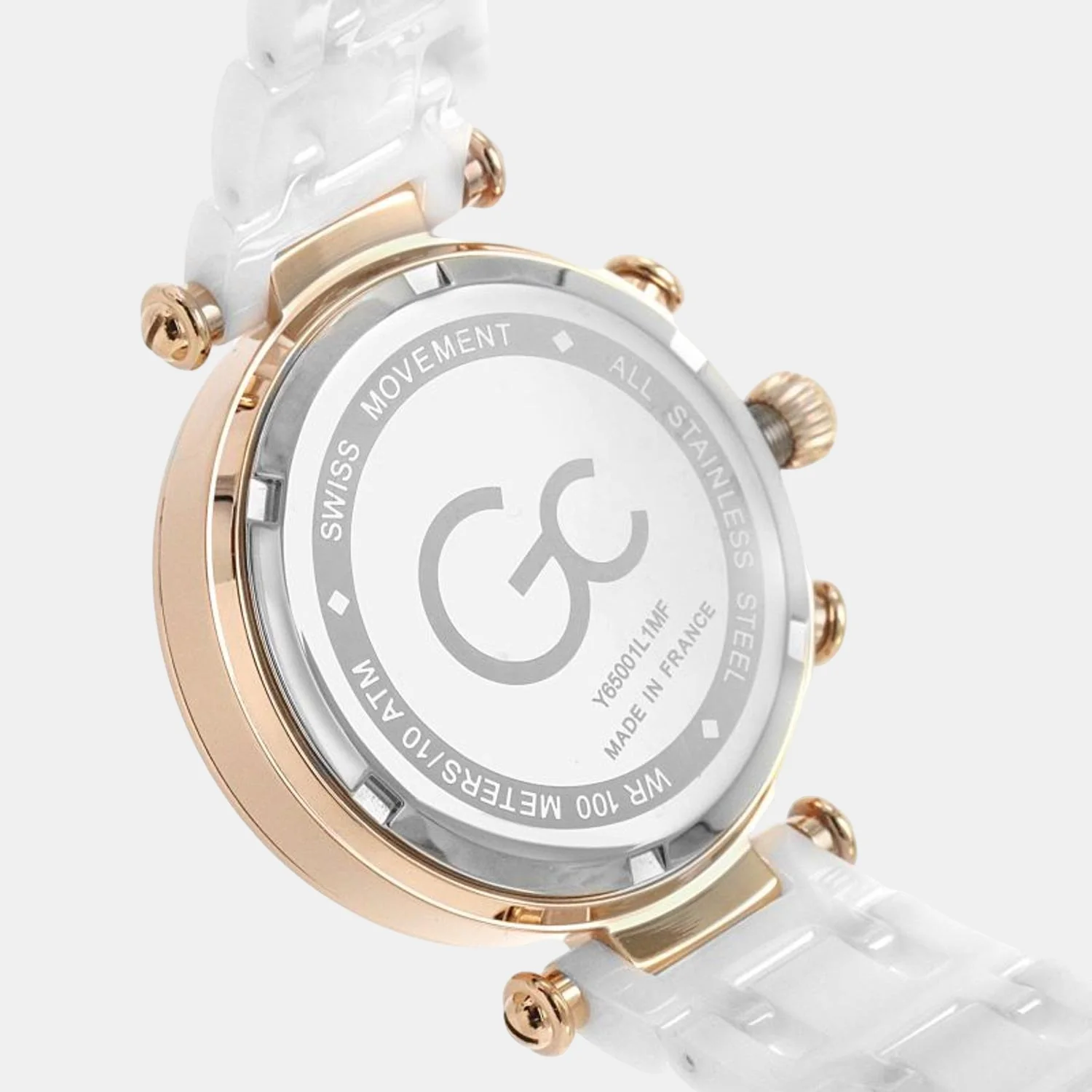 PrimeChic Women Quartz White Dial Chronograph Ceramic Watch Y65001L1MF - Image 7