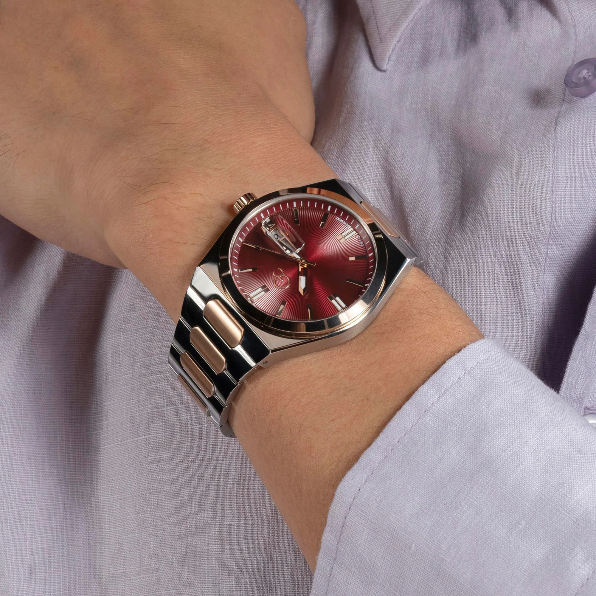 Prodigy Men Quartz Red Dial Analog Stainless Steel Watch Z39005G3MF - Image 4