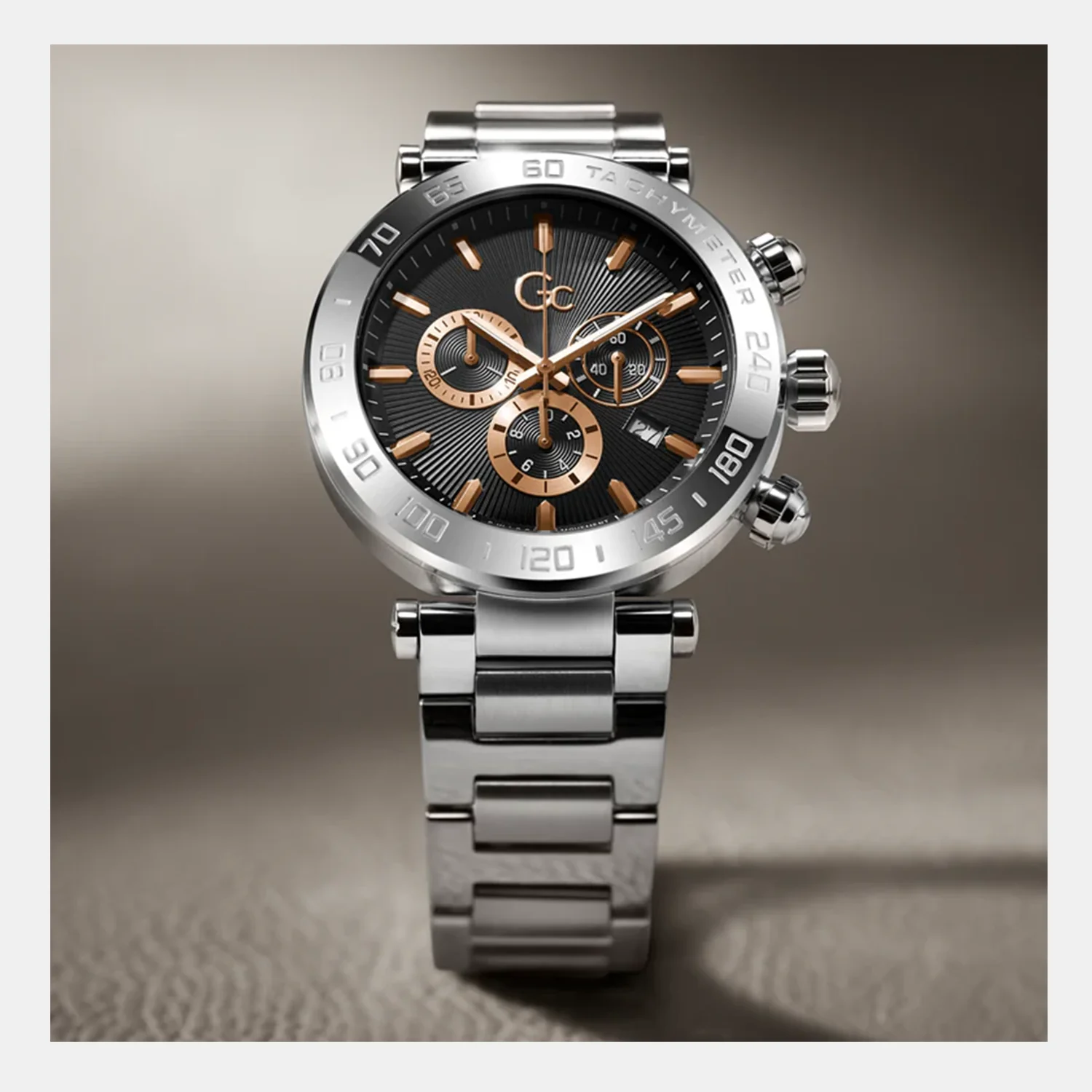 Select Quartz Men Quartz Black Dial Chronograph Stainless Steel Watch Z50001G7MF - Image 6
