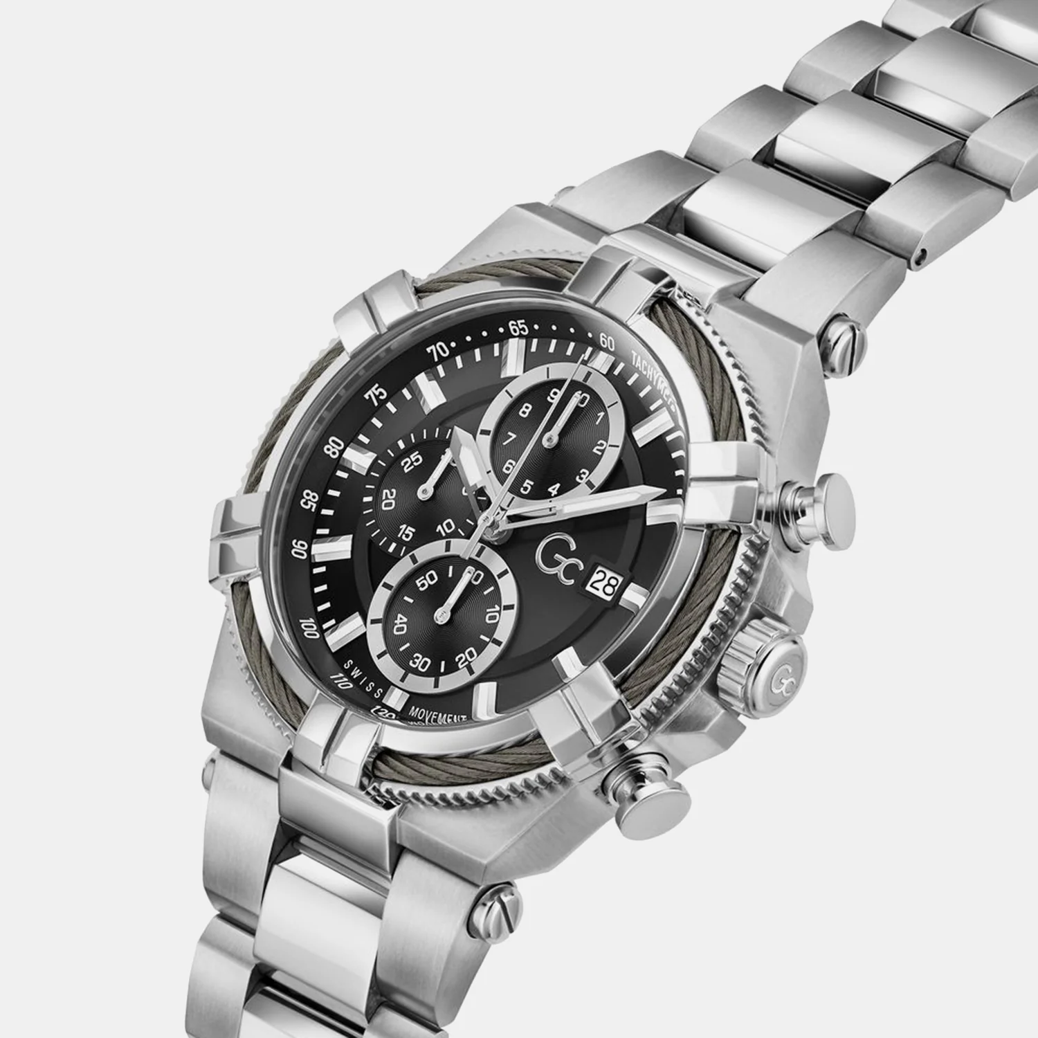 Sportchic Men Quartz Black Dial Chronograph Stainless Steel Watch Z76001G2 - Image 4