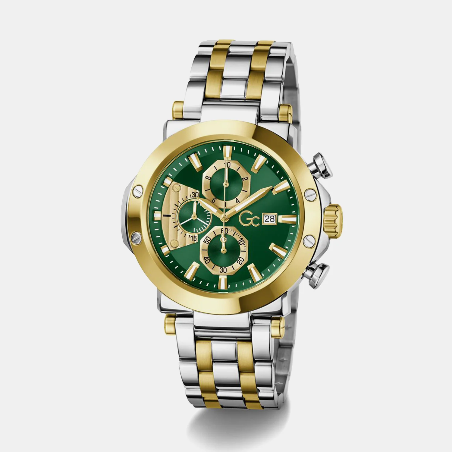Sportchic Men Quartz Green Dial Chronograph Stainless Steel Watch Z75003G9 - Image 2