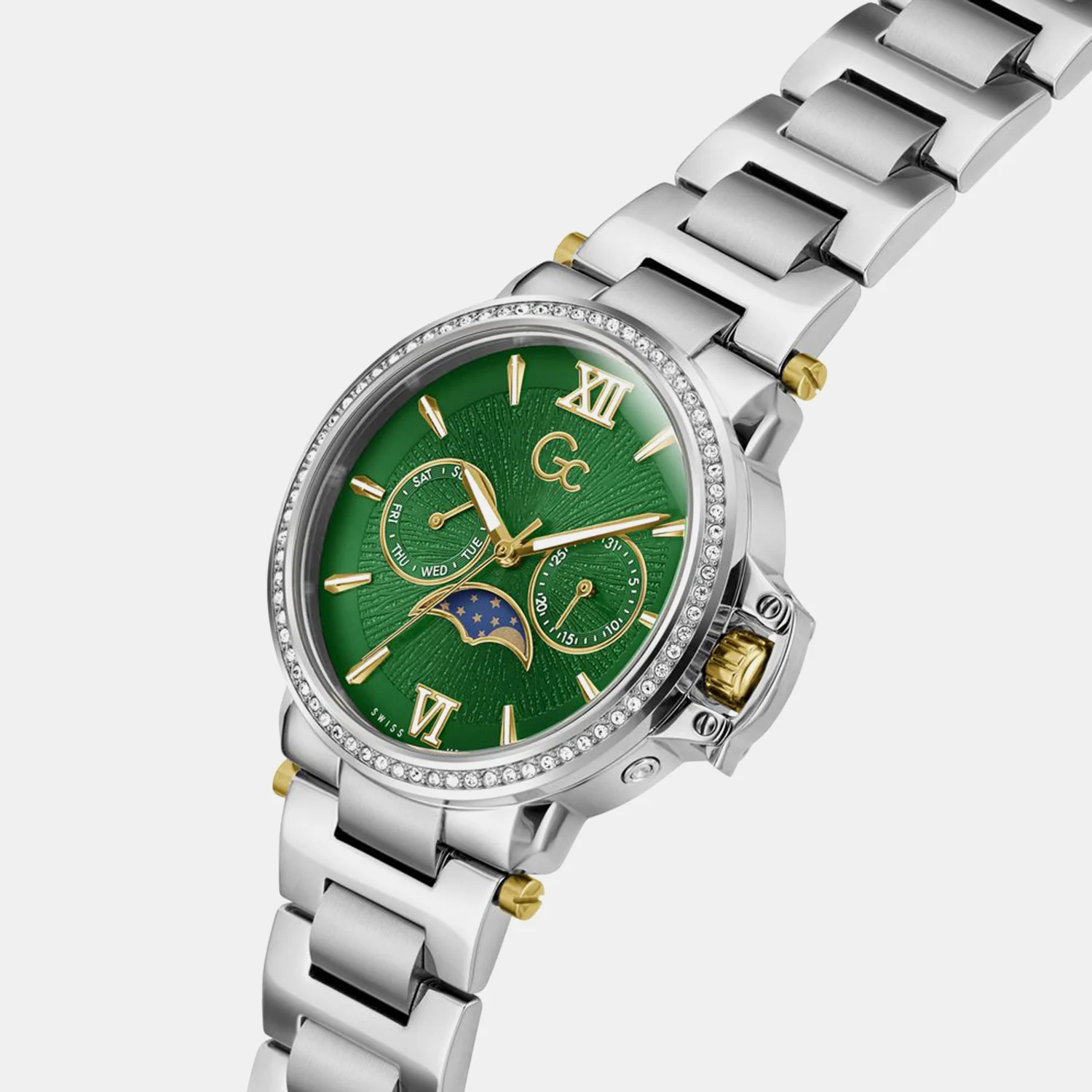Sportchic Women Quartz Green Dial Analog Stainless Steel Watch Z69001L7 - Image 4