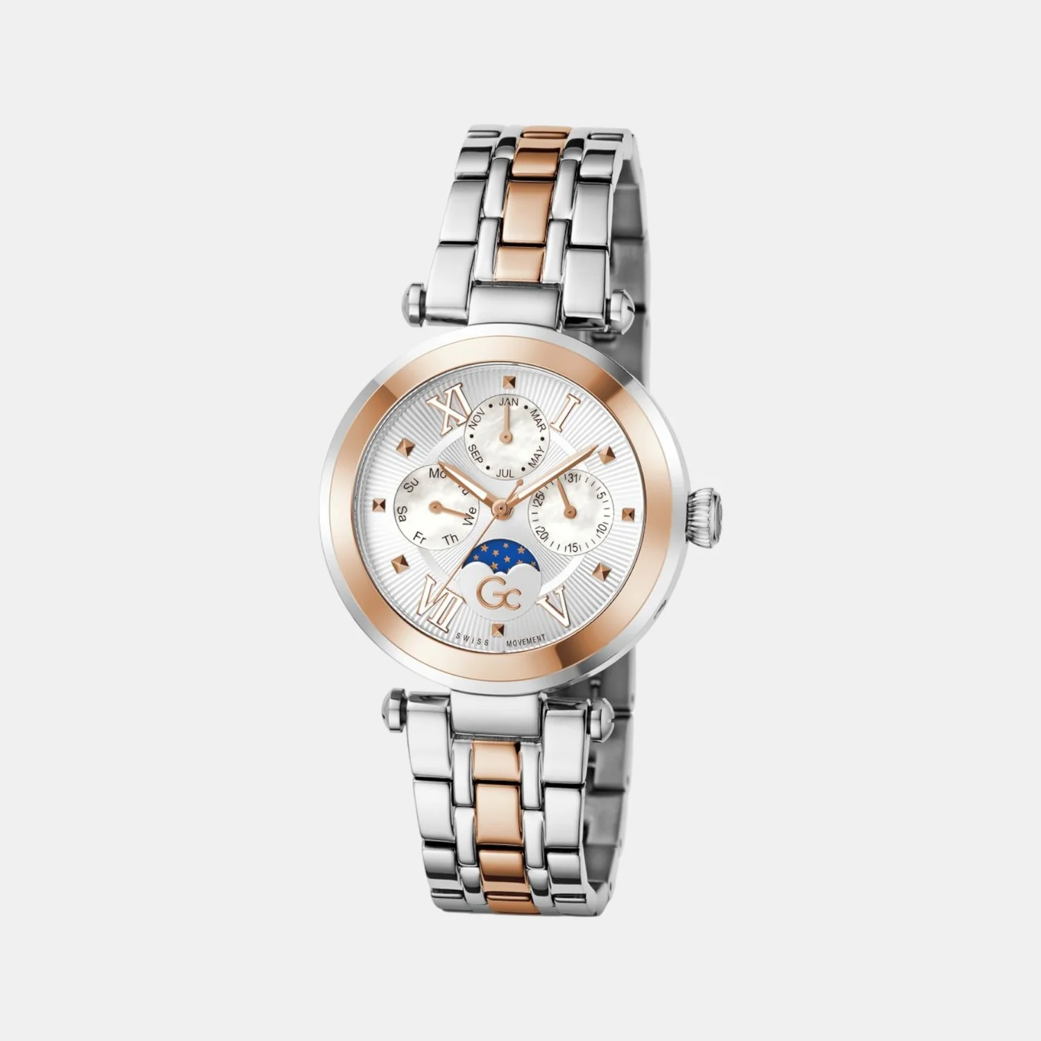 Sportchic Women Quartz White Dial Multi-Function Stainless Steel Watch Z62001L1 - Image 2