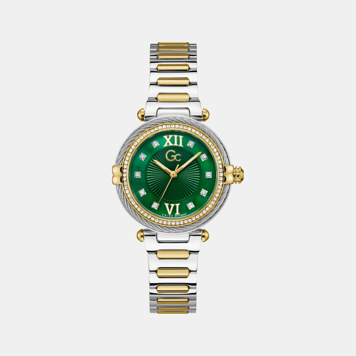 Vogue Cable Women Quartz Green Dial Analog Stainless Steel Watch Z52002L9MF - Image 2