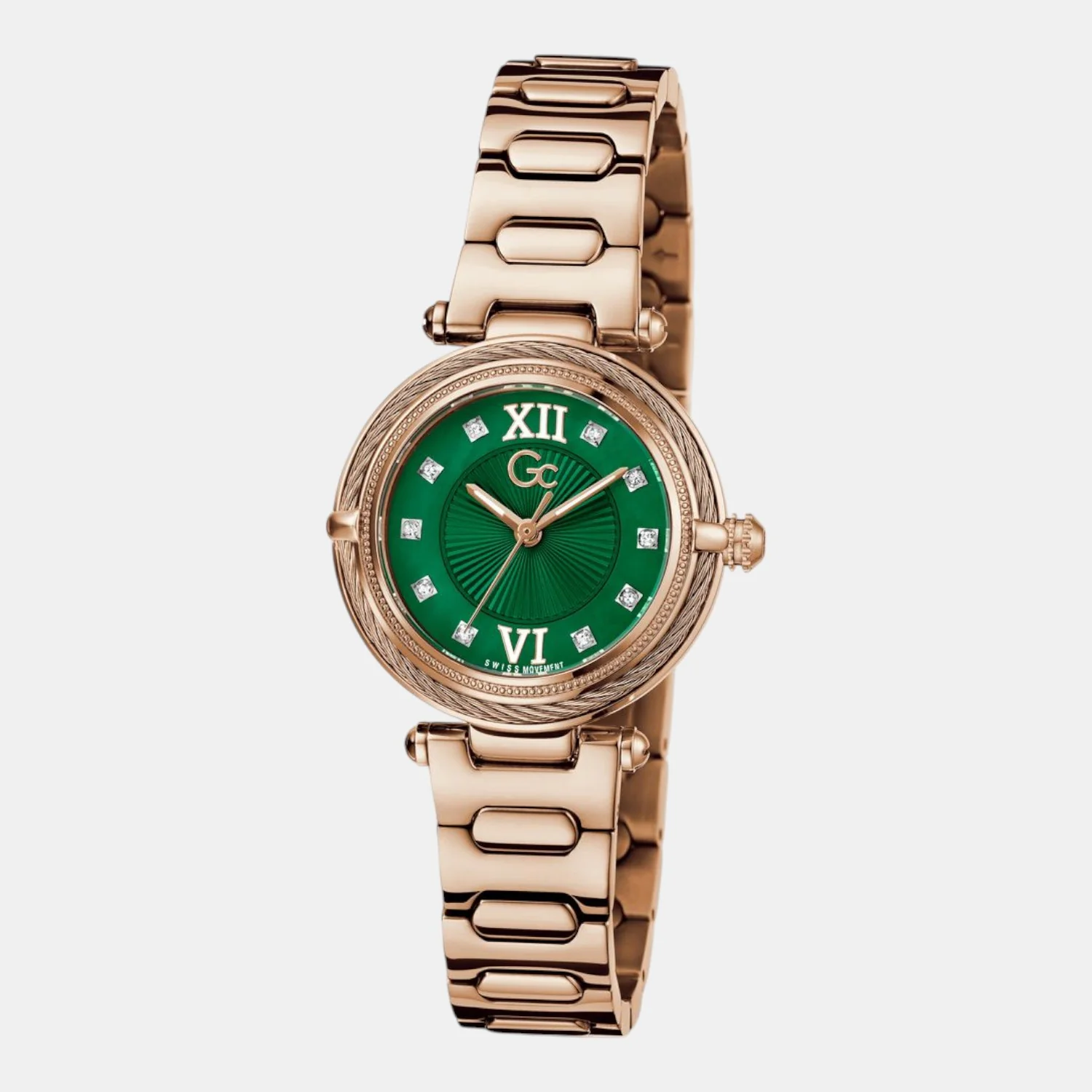 Vogue Cable Women Quartz Green Dial Analog Stainless Steel Watch Z57003L9 - Image 4