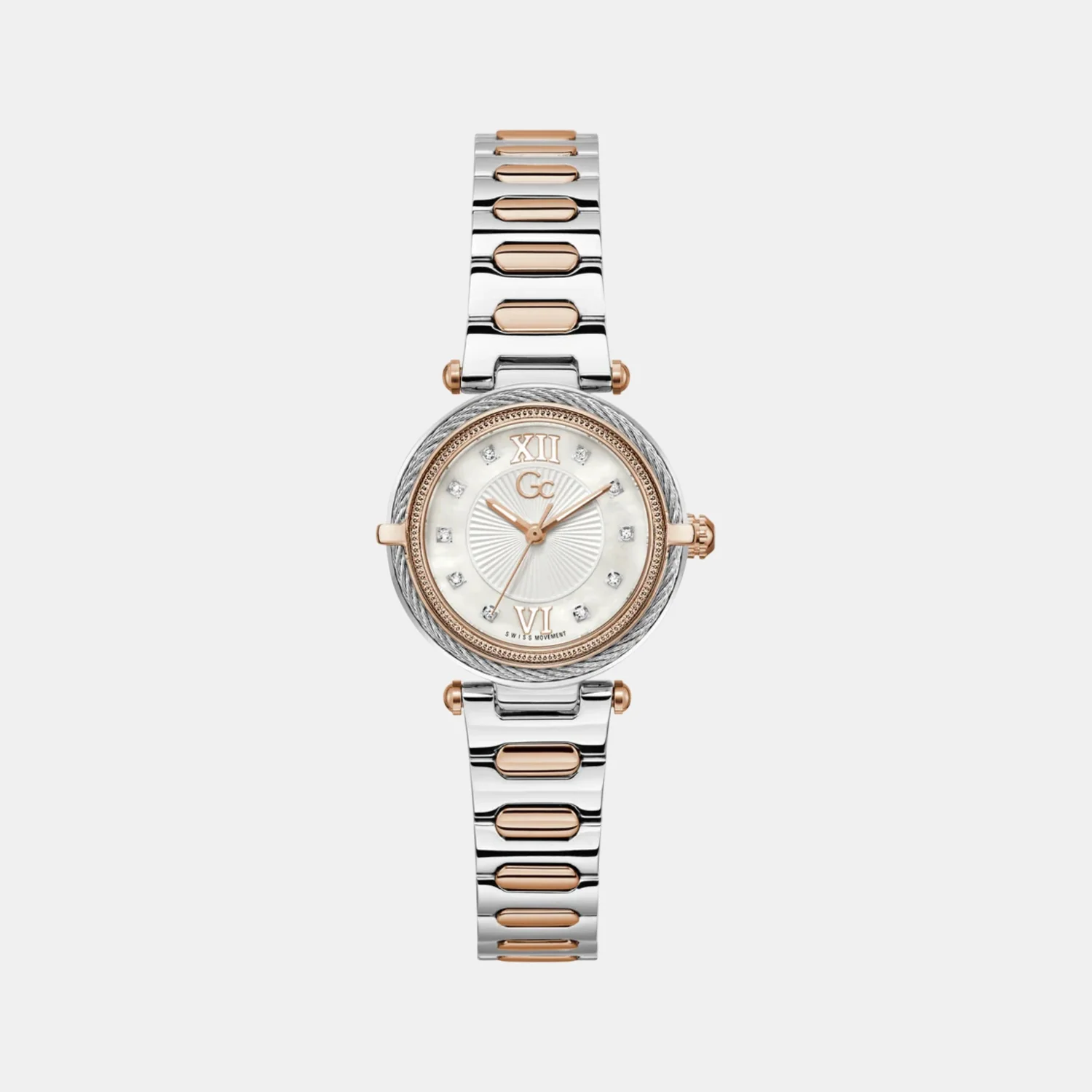 Vogue Cable Women Quartz White Dial Analog Stainless Steel Watch Z57001L1