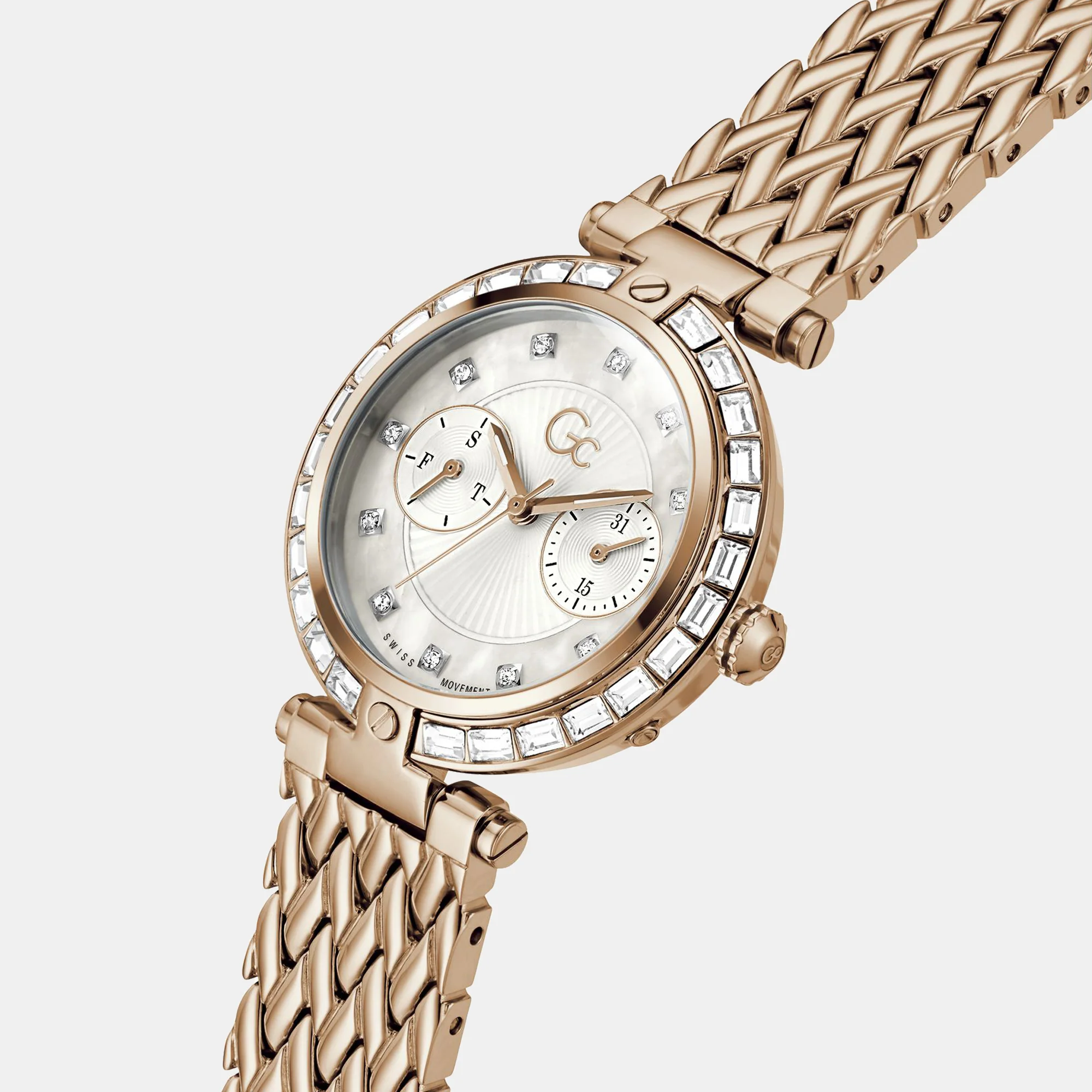 Vogue Large Women Quartz White Dial Multi-Function Stainless Steel Watch Z21009L1MF - Image 6