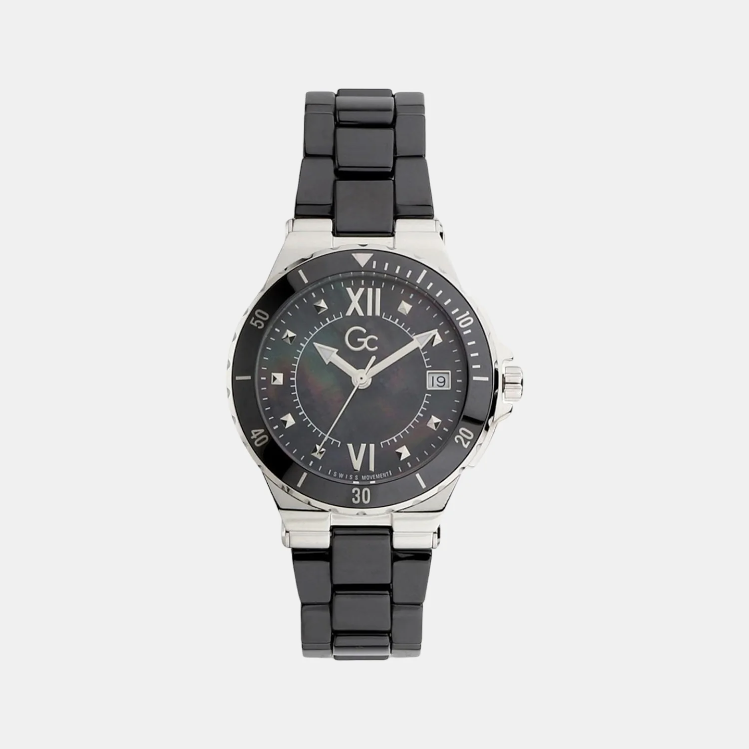 Women Quartz Black Dial Analog Ceramic Watch Y42002L2MF
