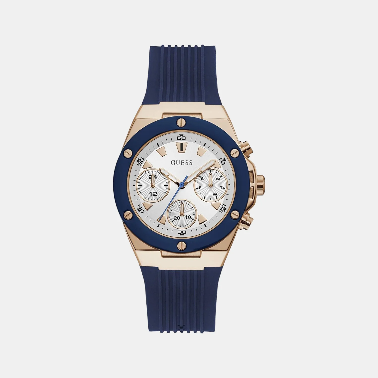 Women Quartz White Dial Chronograph Silicone Watch GW0030L5
