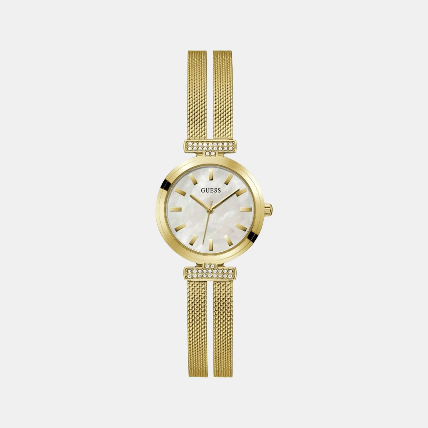 Array Women Quartz Mother Of Pearl Dial Analog Stainless Steel Watch GW0471L2