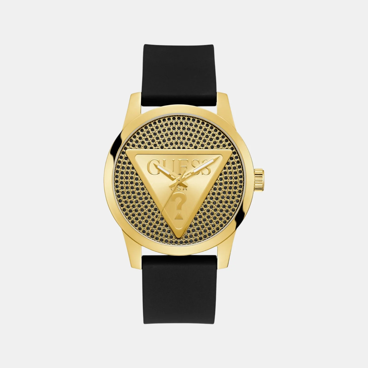 Badge Men Quartz Black Dial Analog Silicone Watch GW0916G1 - Image 2