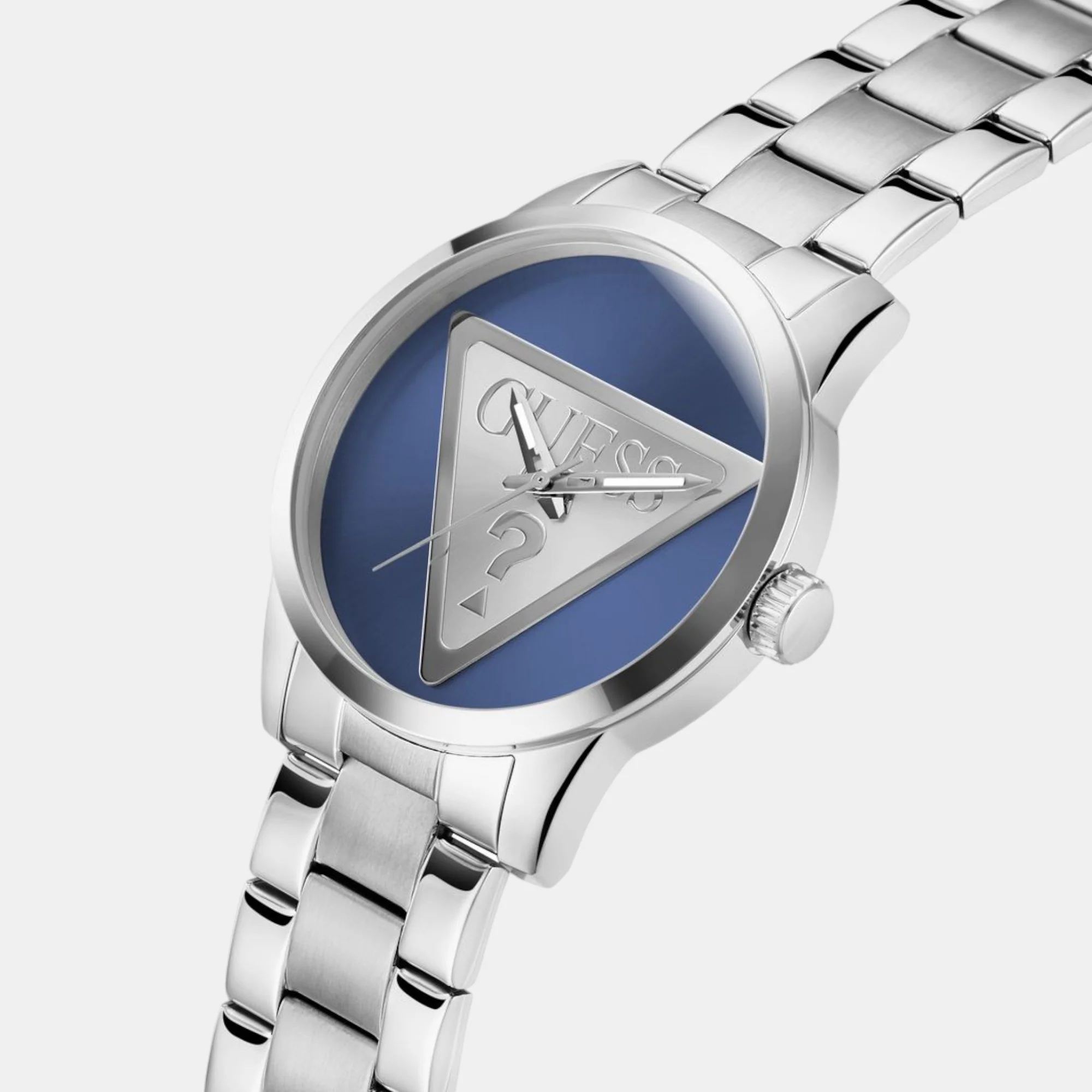 Badge Men Quartz Blue Dial Analog Stainless Steel Watch GW0782G3 - Image 3