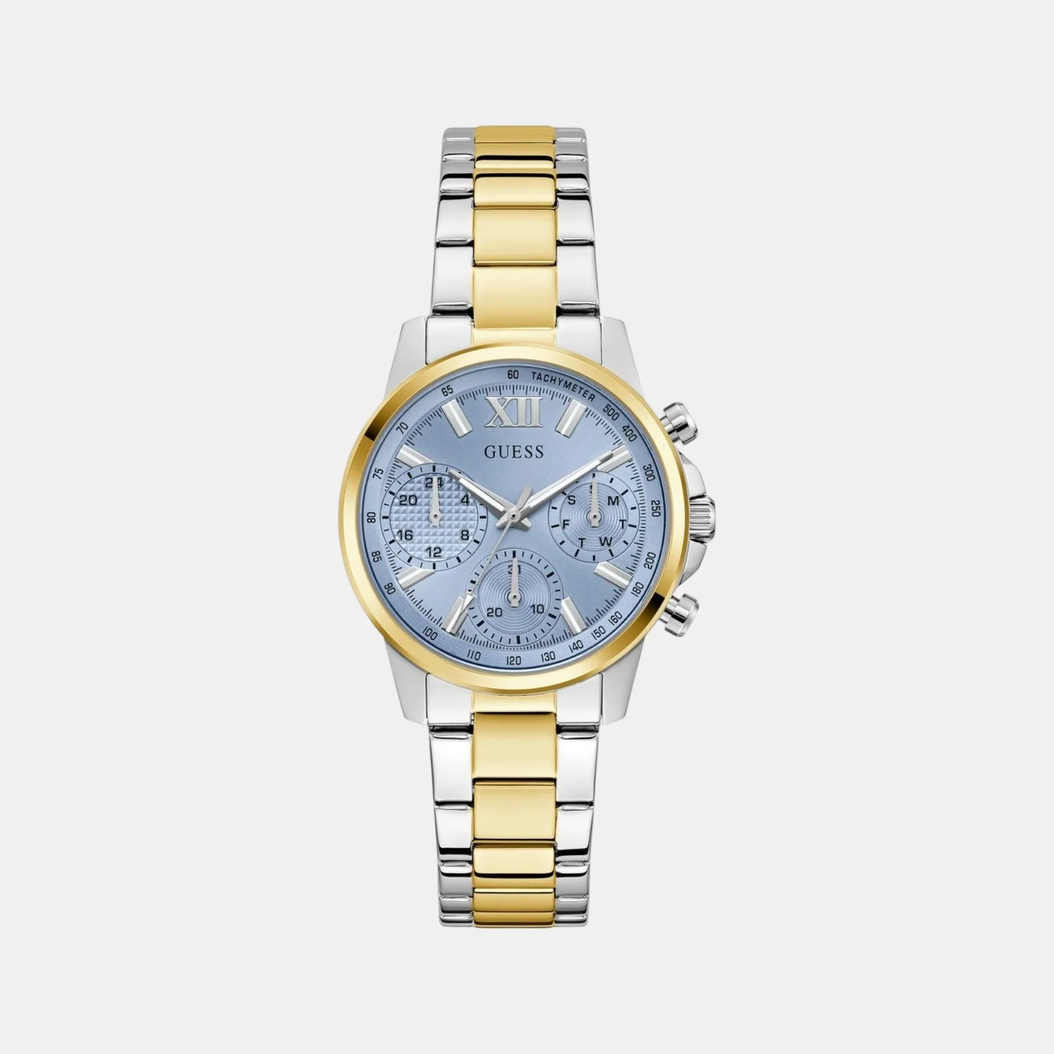 Bailey Women Quartz Ice Blue Dial Multi-Function Stainless Steel Watch GW0933L3