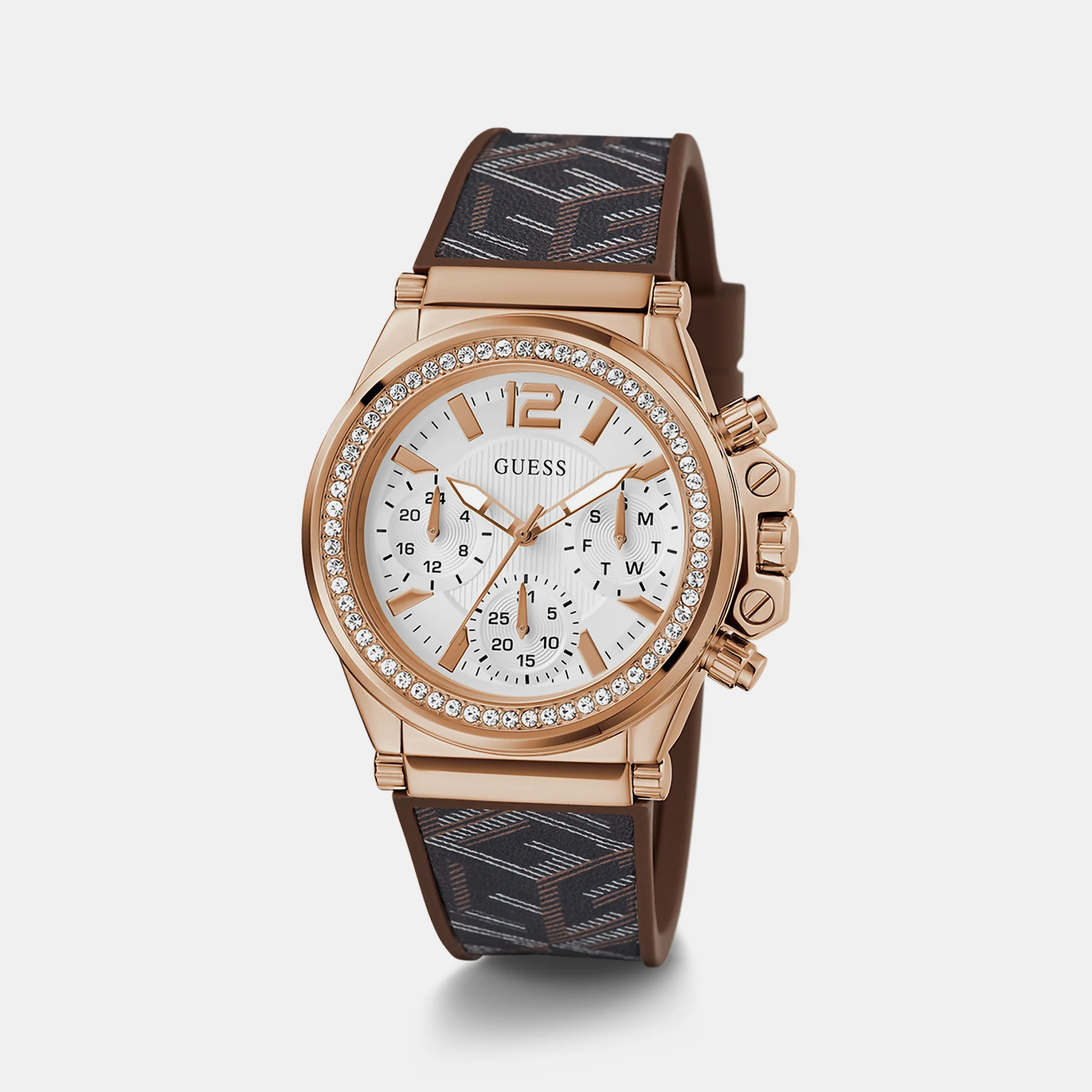 Charisma Women Quartz White Dial Chronograph Silicone Watch GW0621L5 - Image 4