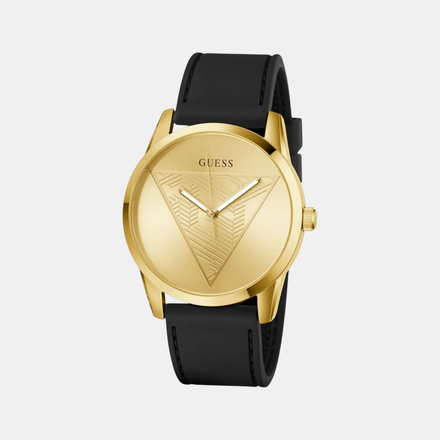 Clark Men Quartz Champagne Dial Analog Silicone Watch GW0957G2 - Image 3