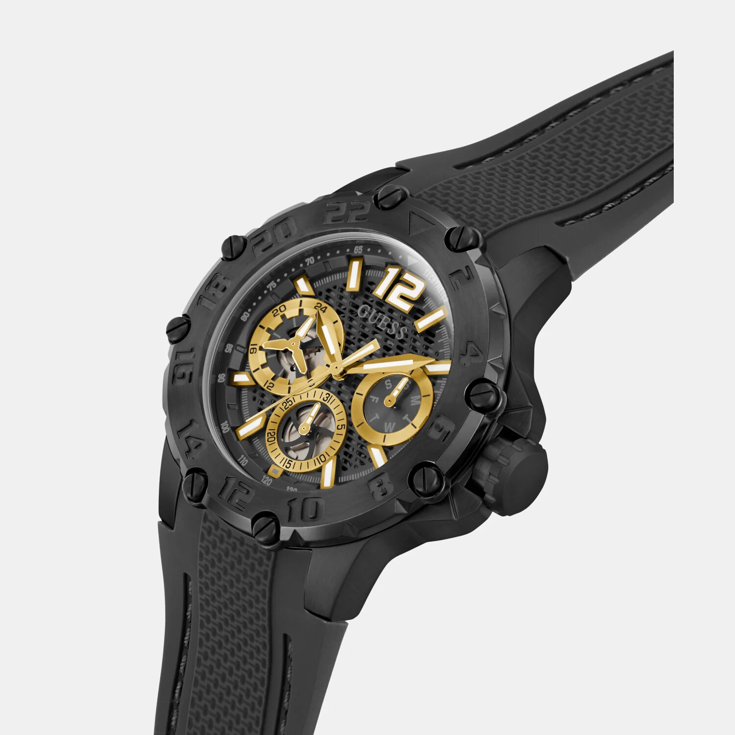 Contender Men Quartz Black Dial Chronograph Silicone Watch GW0640G2 - Image 4