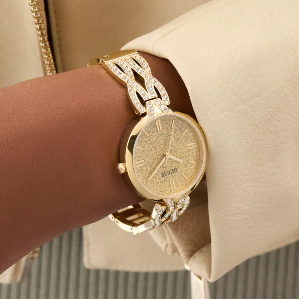 Coral Women Quartz Gold Dial Analog Recycled Steel Watch GW0868L2 - Image 11