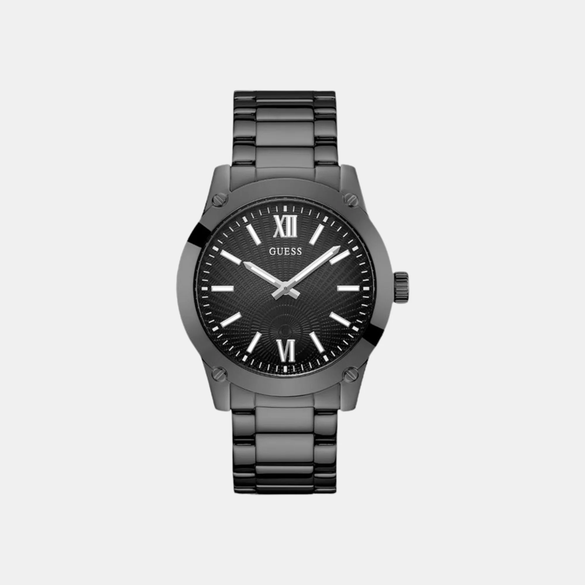 Crescent Men Quartz Black Dial Analog Stainless Steel Watch GW0574G3 - Image 2