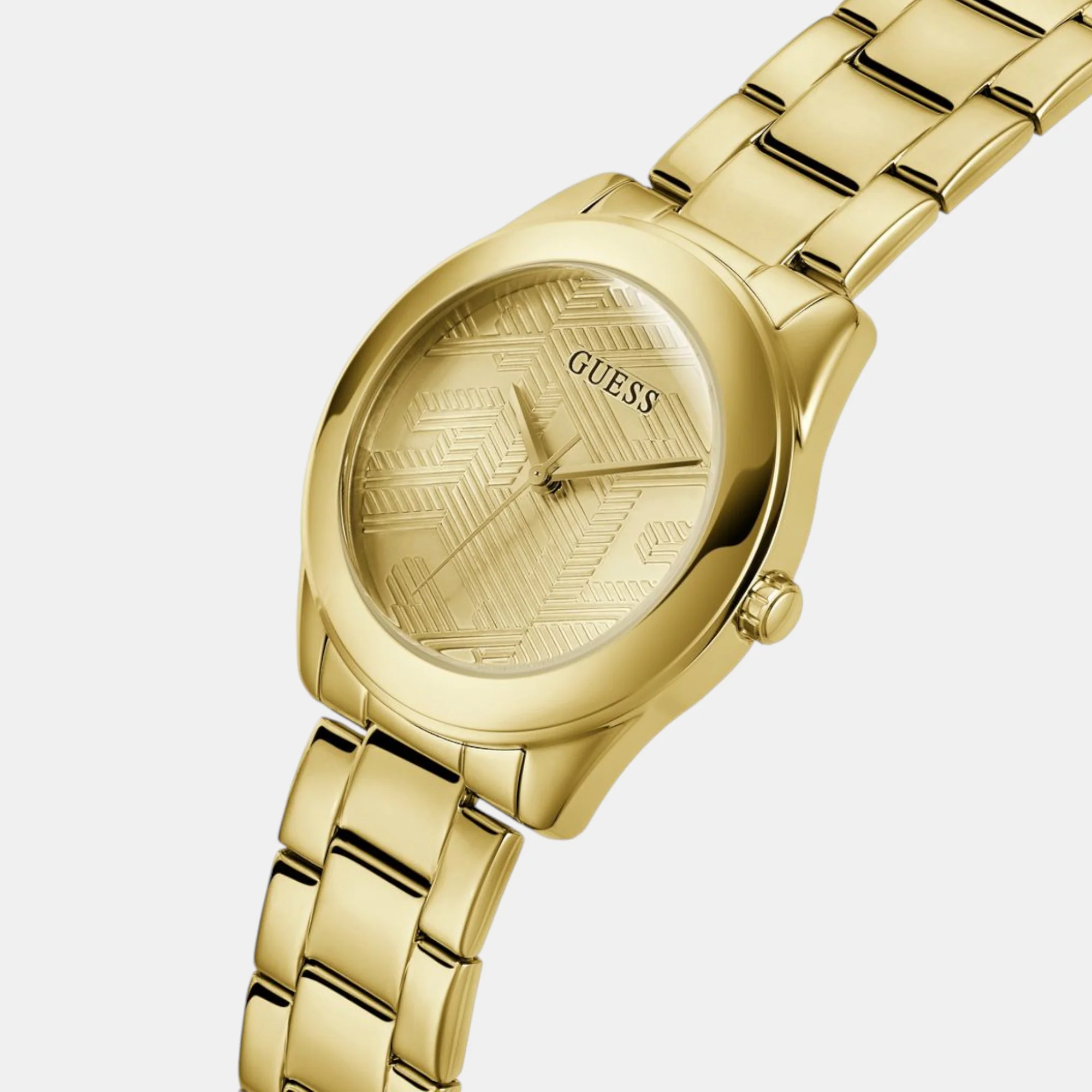 Cubed Women Quartz Champagne Dial Analog Stainless Steel Watch GW0606L2 - Image 3