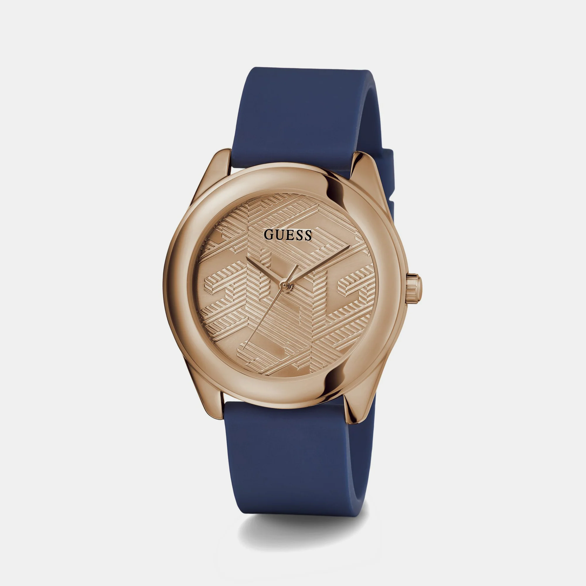 Cubed Women Quartz Rose Gold Dial Analog Silicone Watch GW0665L2 - Image 5