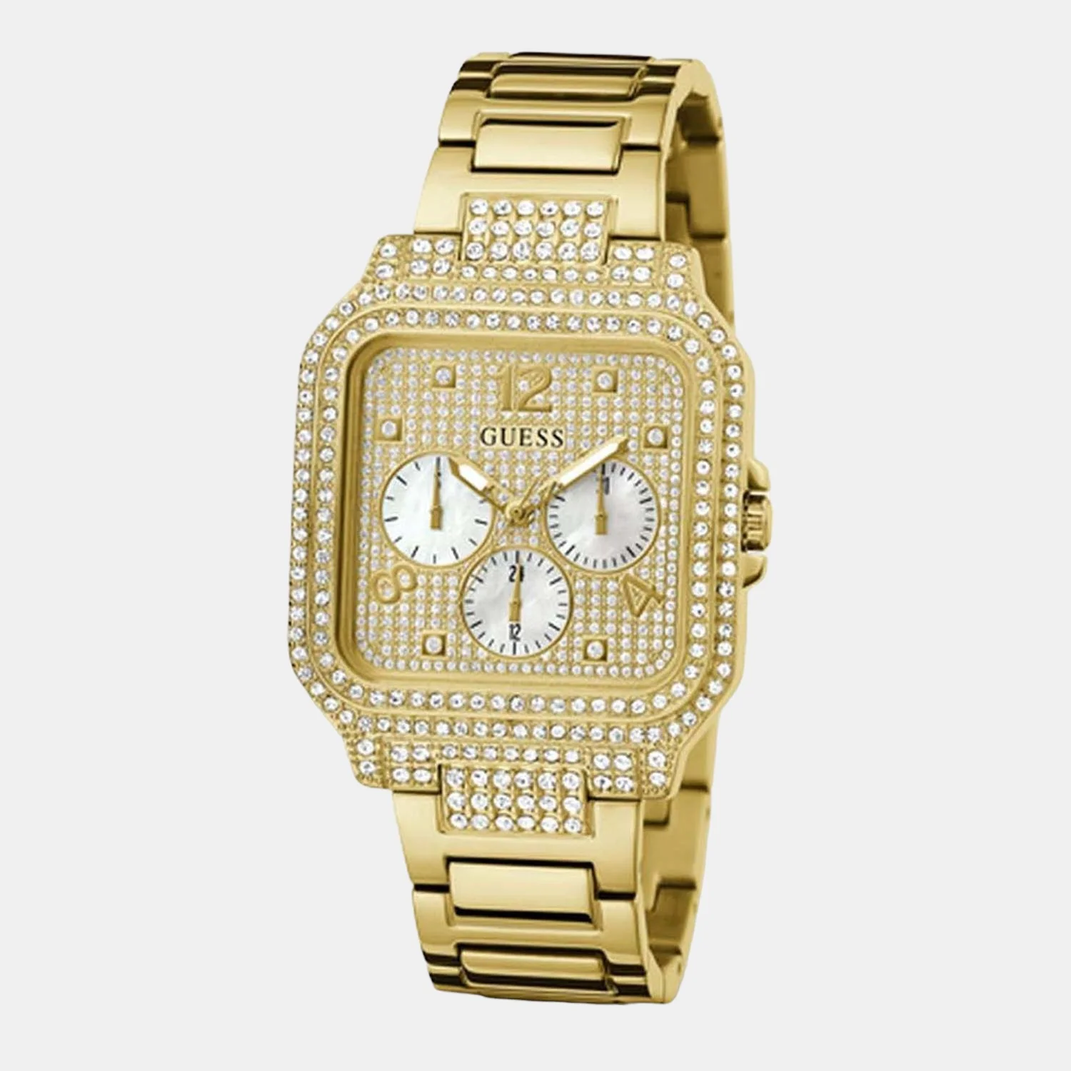 Deco Women Quartz Champagne Dial Chronograph Stainless Steel Watch GW0472L2 - Image 5