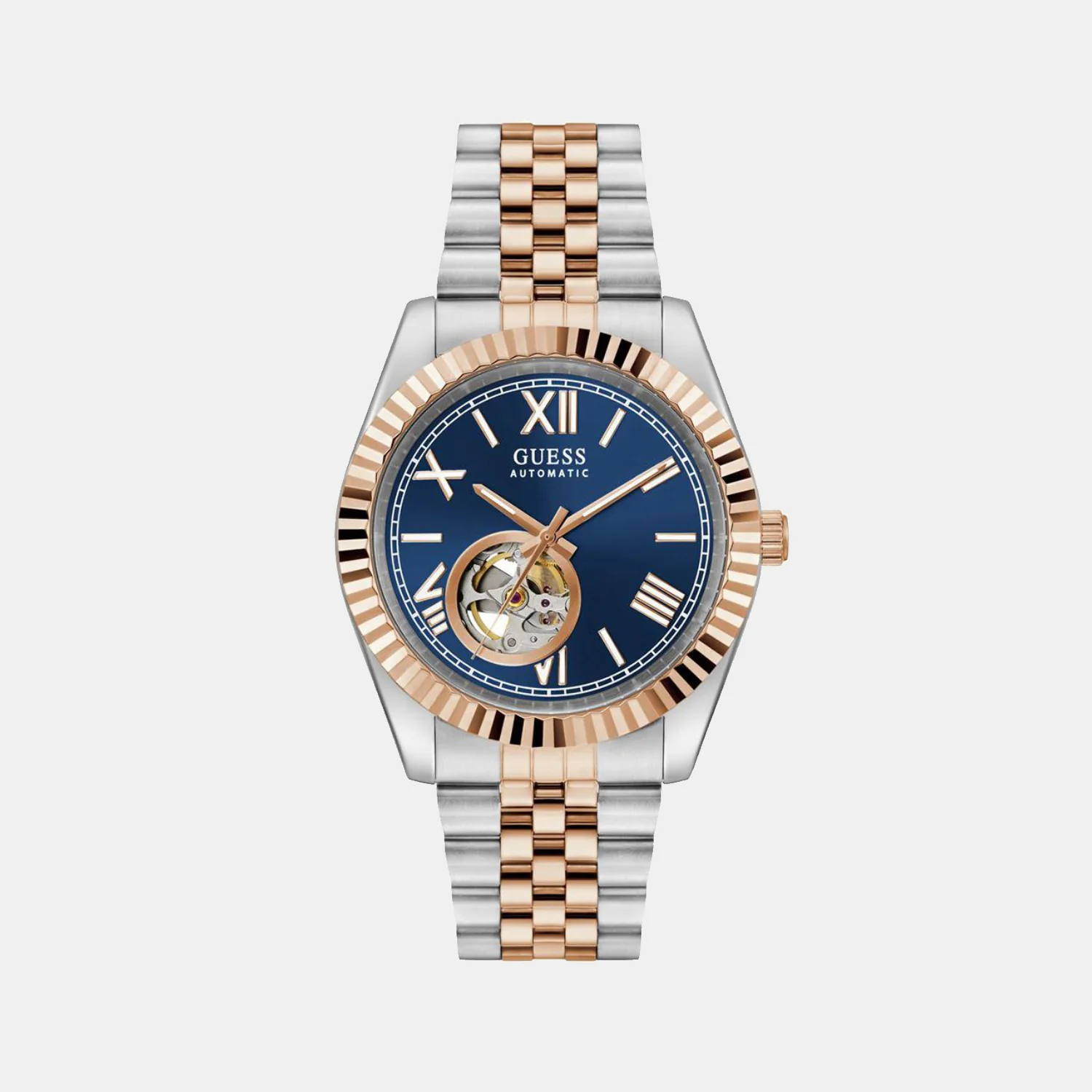 Dress Men Automatic Blue Dial Analog Recycled Steel Watch GW0984G5 - Image 2