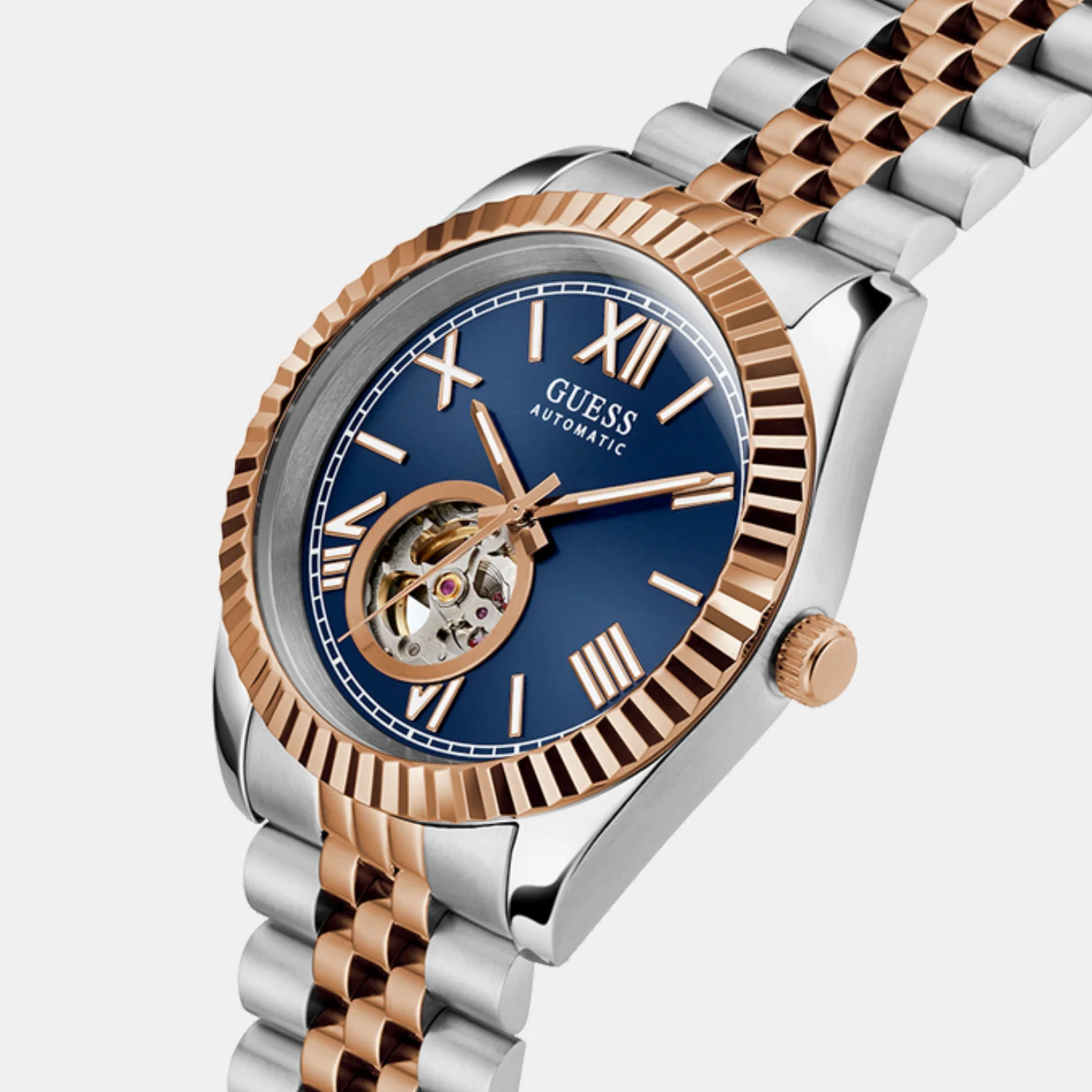 Dress Men Automatic Blue Dial Analog Recycled Steel Watch GW0984G5 - Image 3