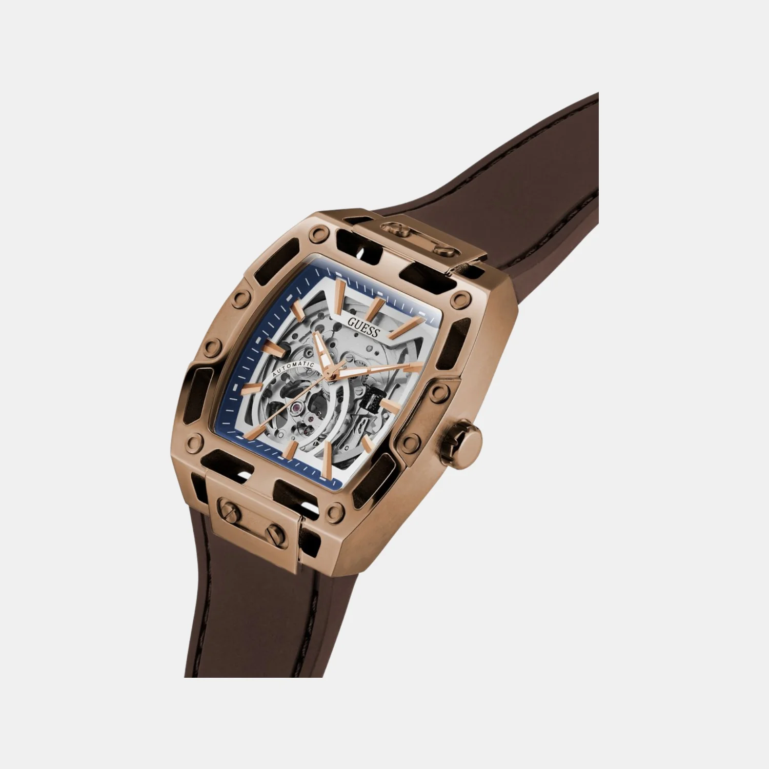 Dress Men Automatic Silver Dial Analog Silicone Watch GW0980G3 - Image 3