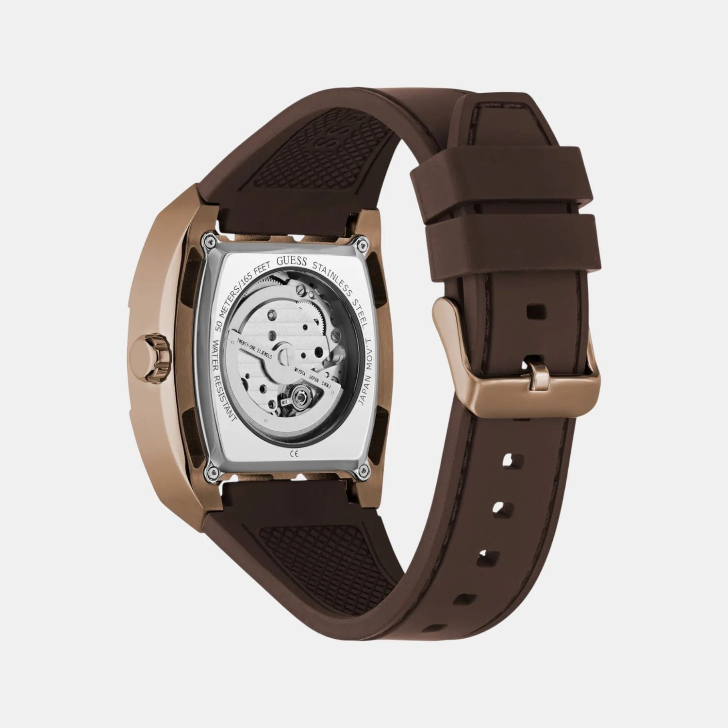 Dress Men Automatic Silver Dial Analog Silicone Watch GW0980G3 - Image 5