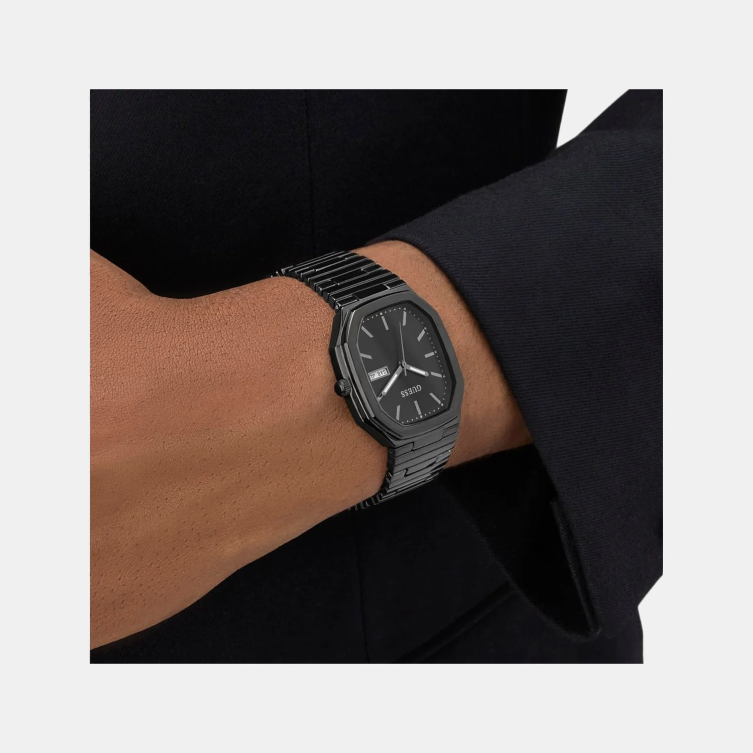 Dress Men Quartz Black Dial Analog Recycled Steel Watch GW0978G4 - Image 8