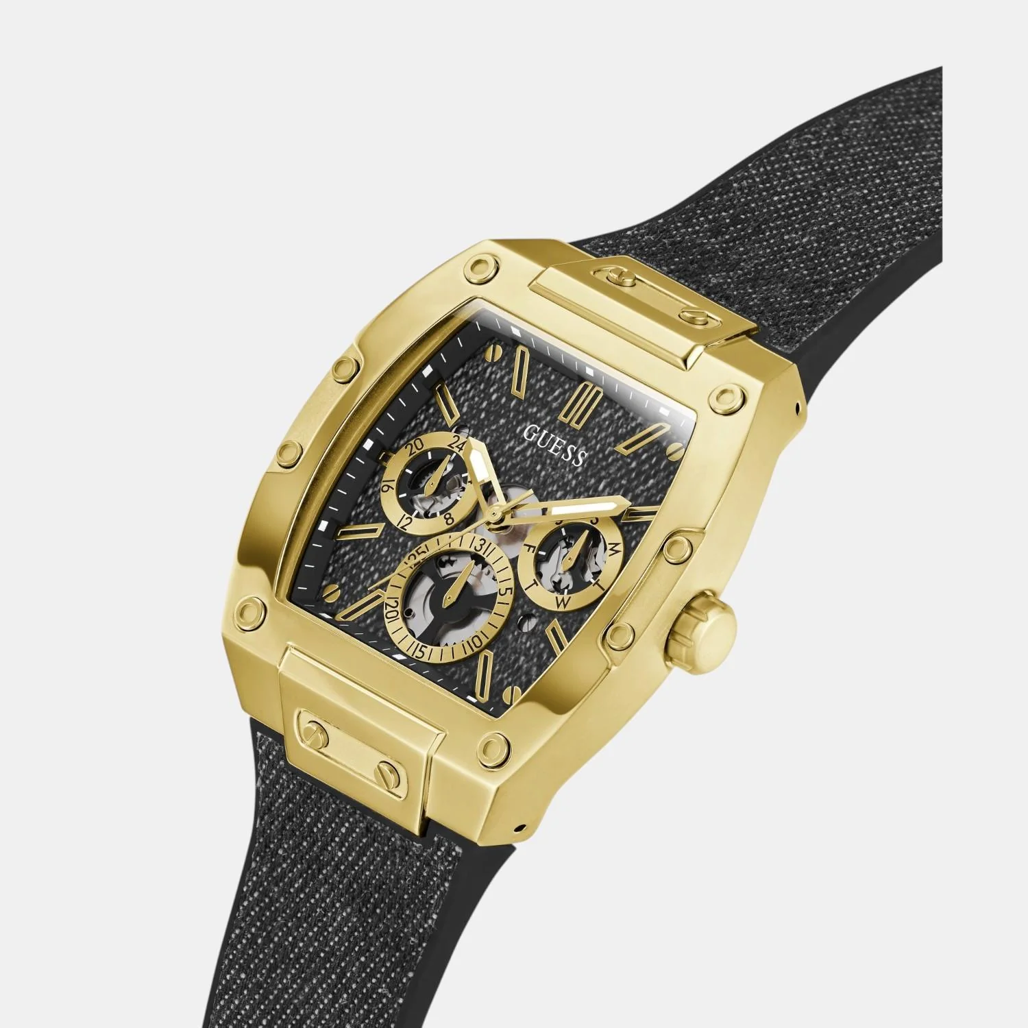 Dress Men Quartz Black Dial Multi-Function Silicone Watch GW0786G1 - Image 4