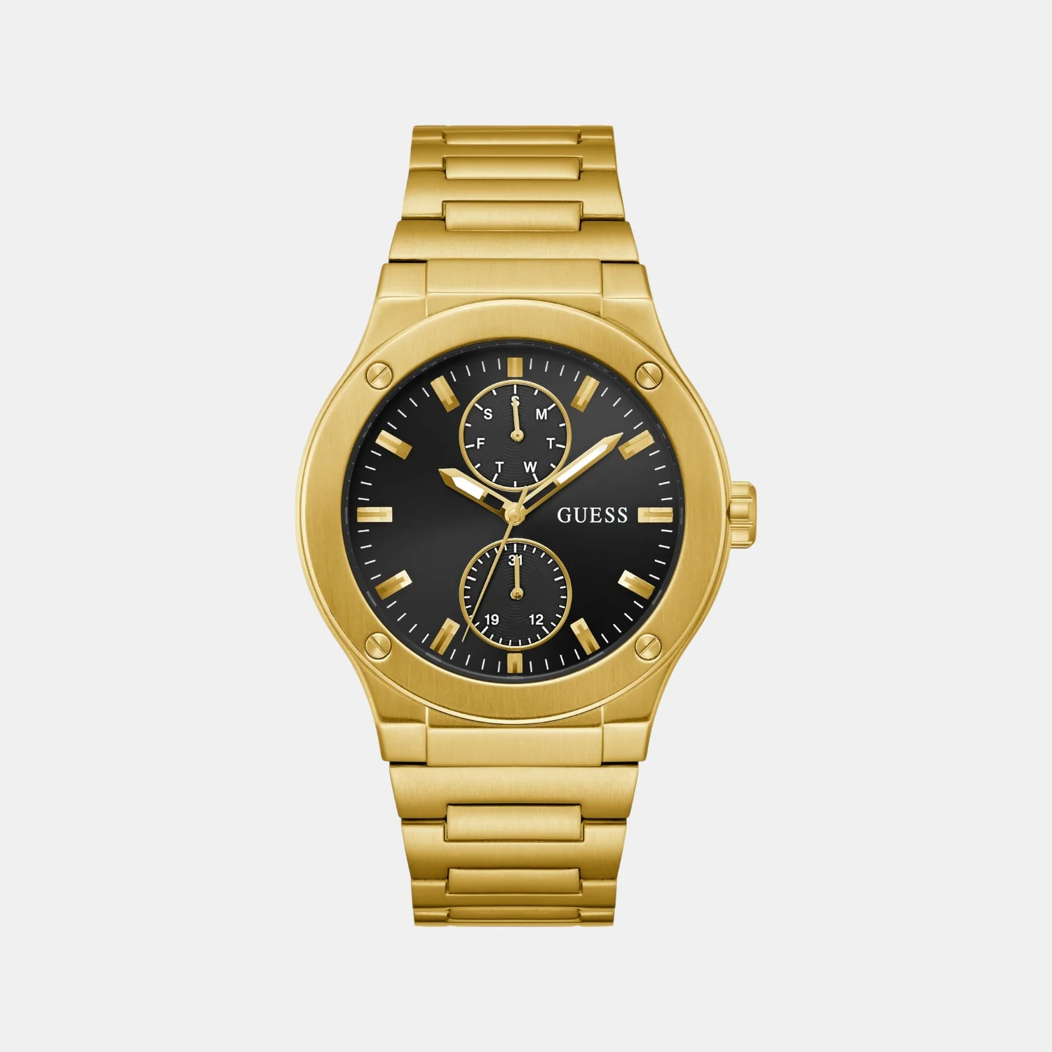 Dress Men Quartz Black Dial Multi-Function Stainless Steel Watch GW0795G4 - Image 2