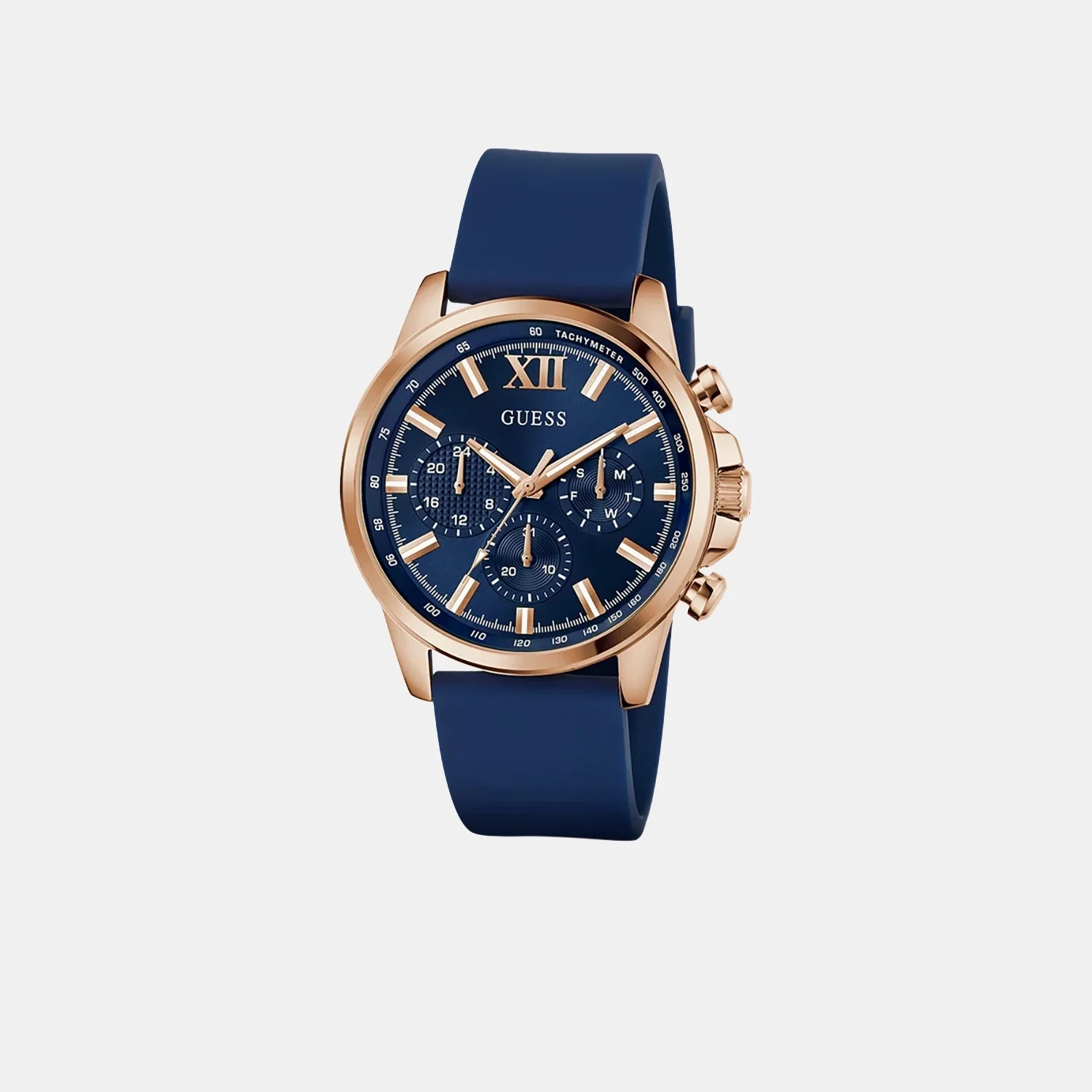 Dress Men Quartz Blue Dial Chronograph Silicone Watch GW0913G1 - Image 2