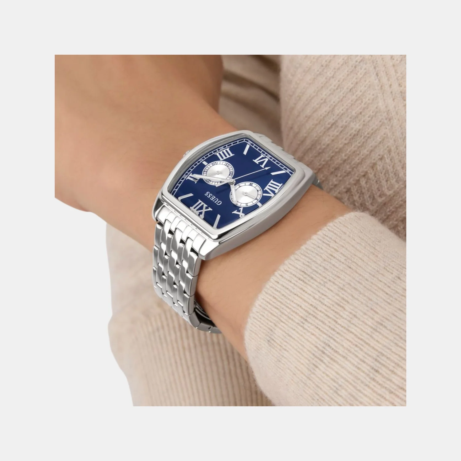Dress Men Quartz Blue Dial Multi-Function Recycled Steel Watch GW0975G1 - Image 6