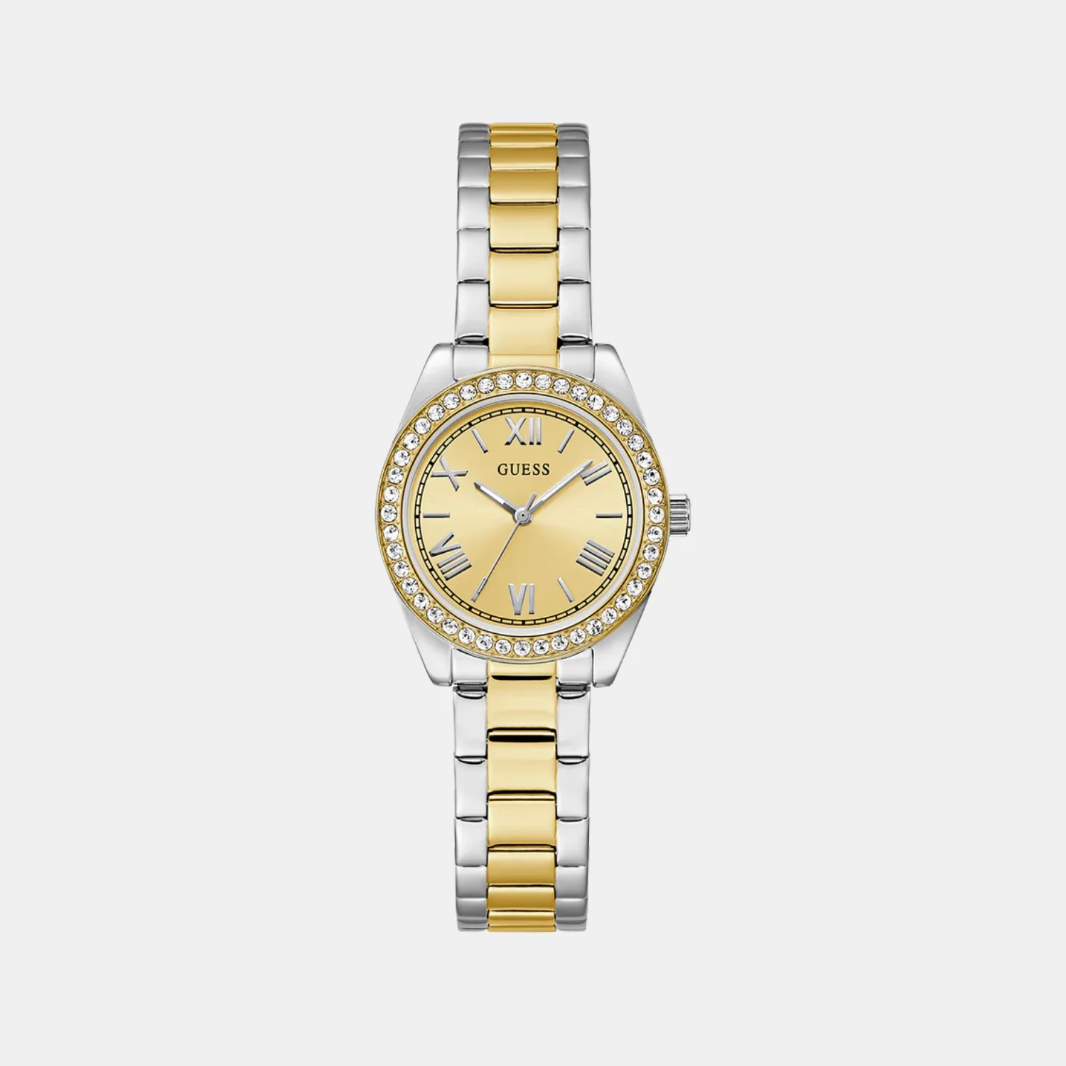 Dress Women Quartz Champagne Dial Analog Stainless Steel Watch GW0841L2