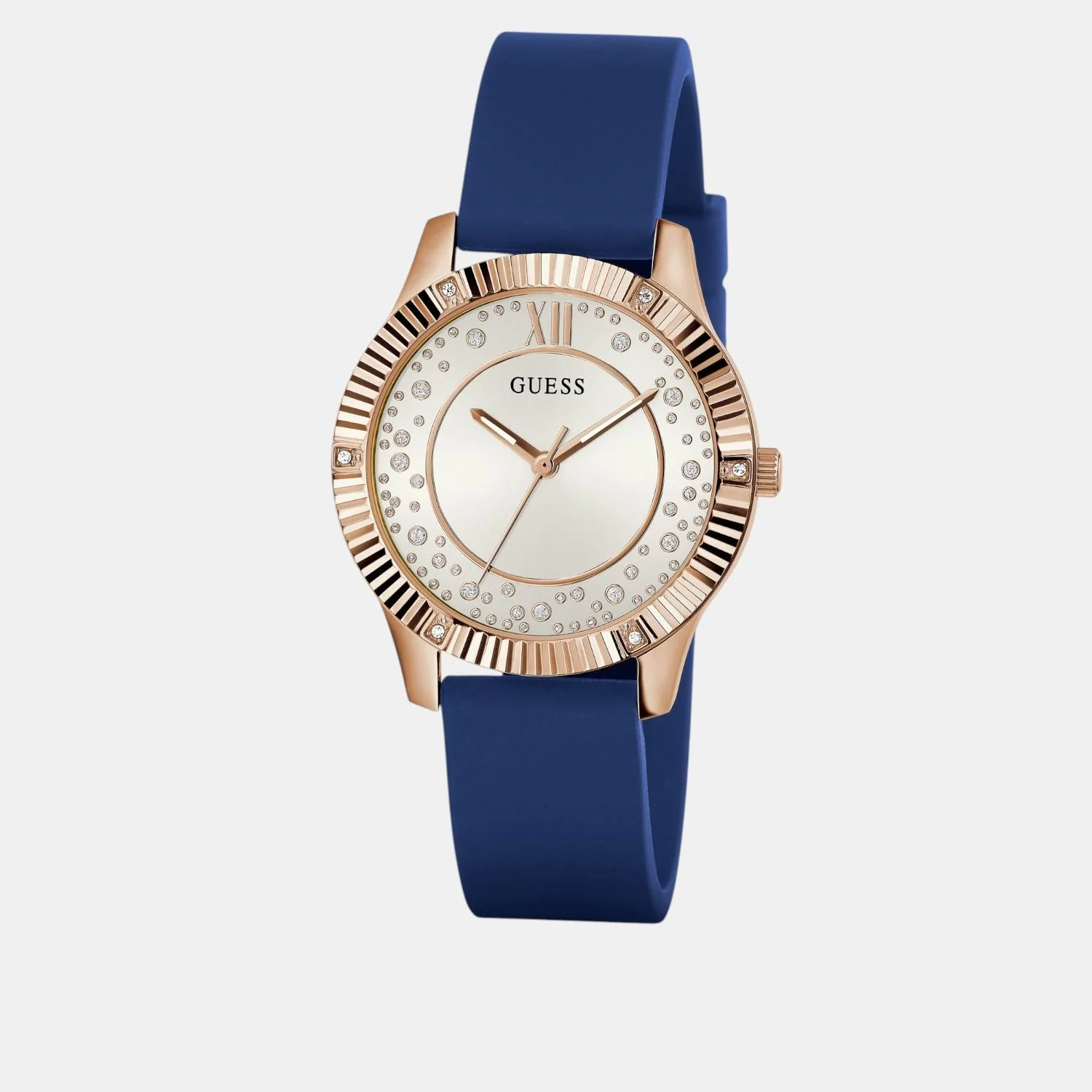 Dress Women Quartz White Dial Analog Silicone Watch GW0766L4 - Image 3