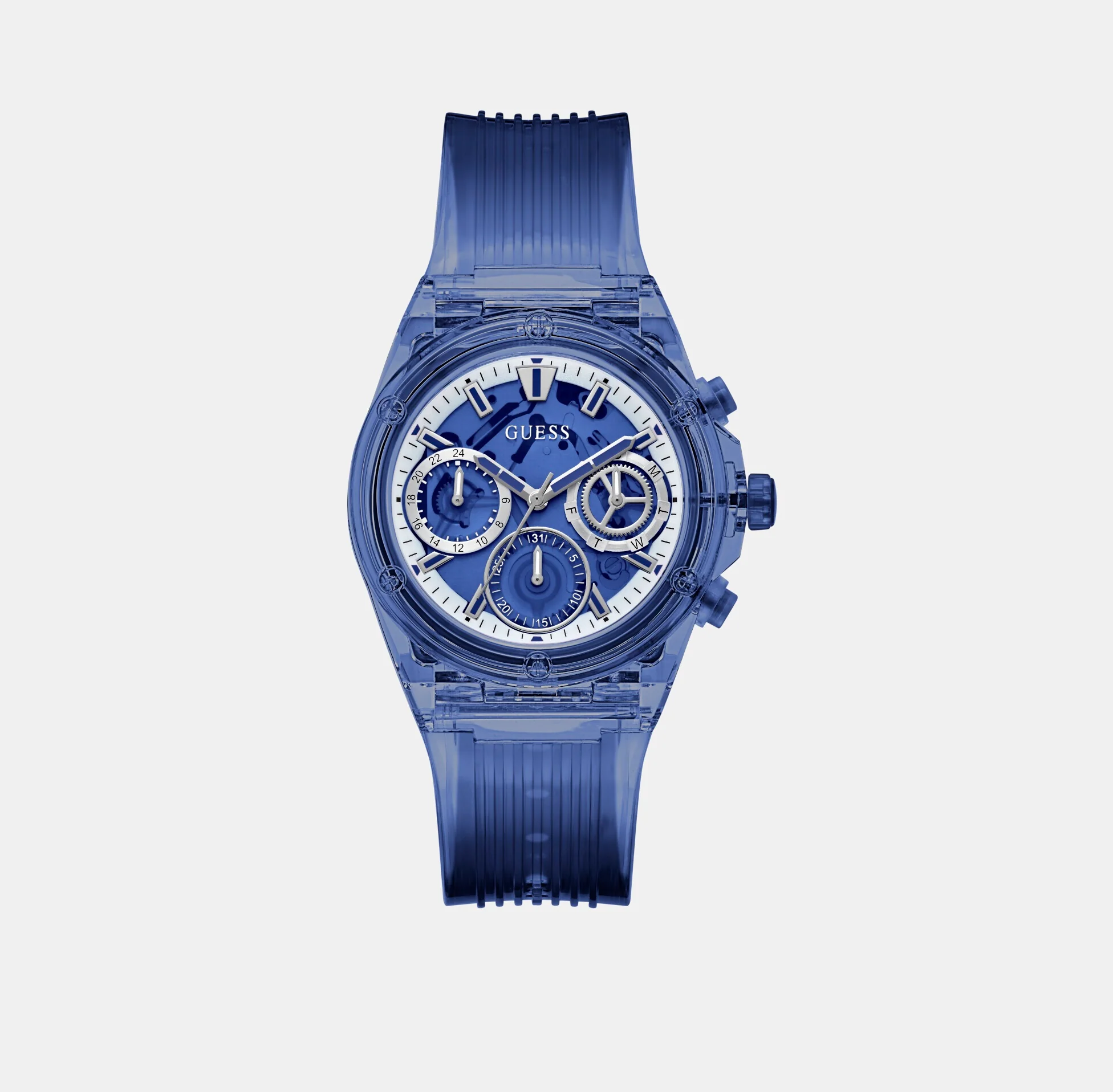 Eco-Friendly Women Quartz Blue Dial Analog Polyester Watch GW0438L3 - Image 2