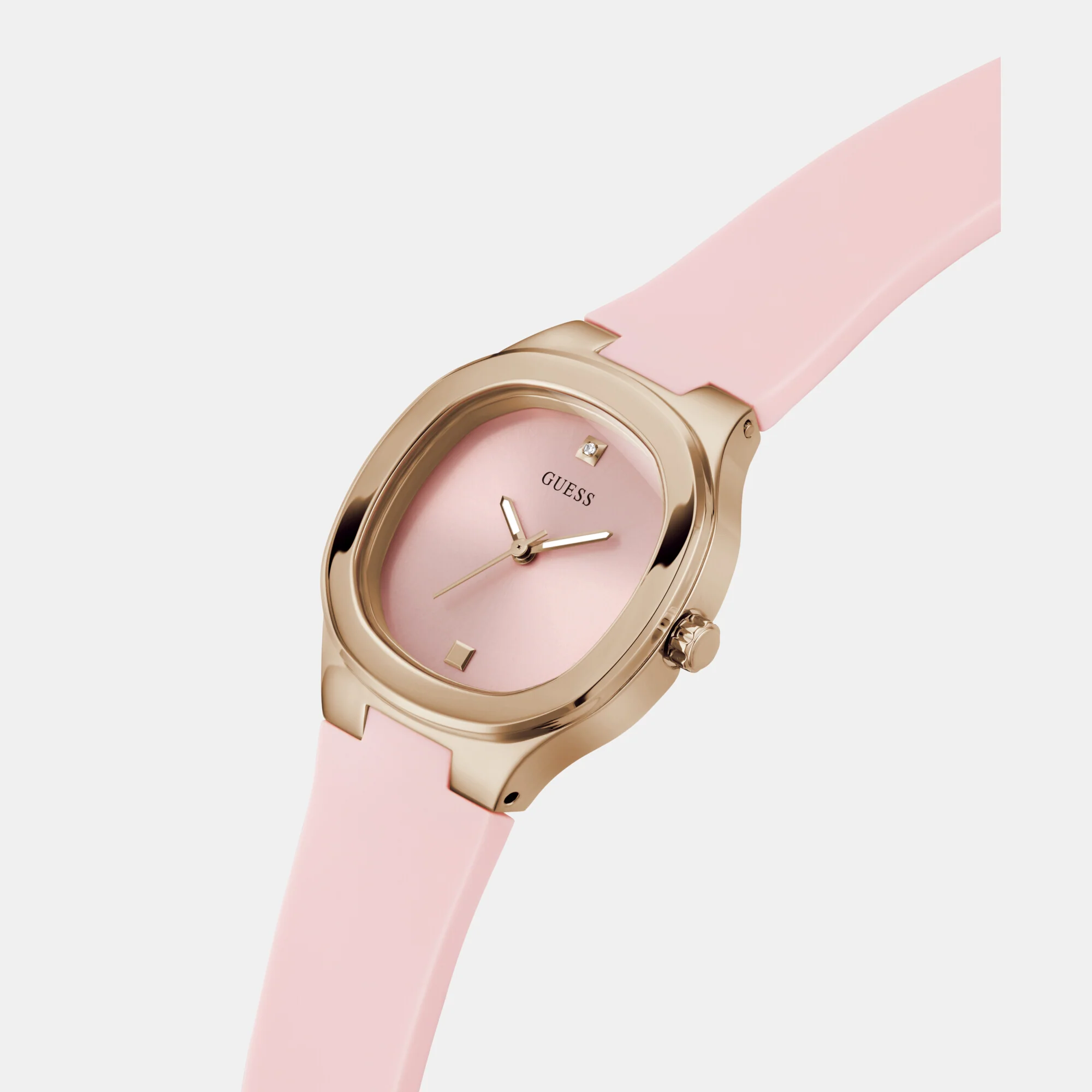 Eve Women Quartz Pink Dial Analog Silicone Watch GW0658L2 - Image 3