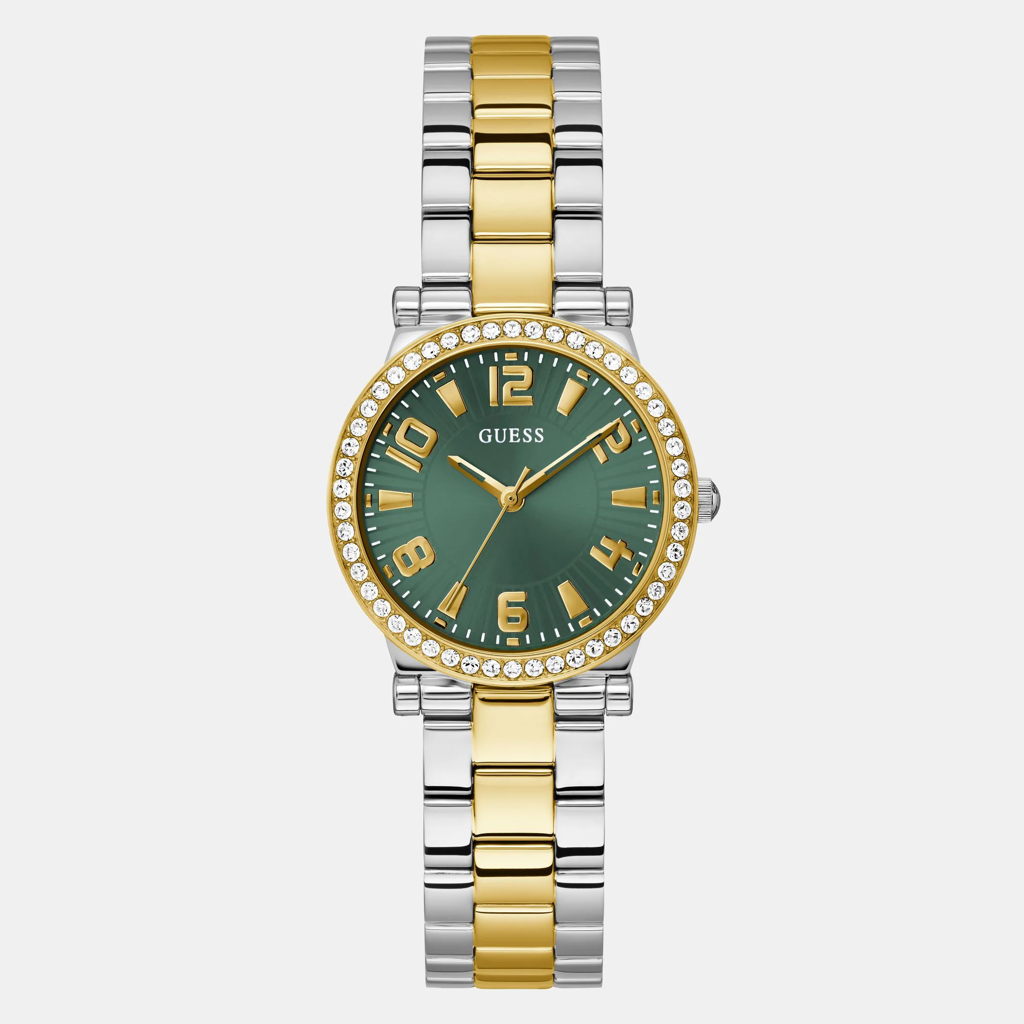 Fawn Women Quartz Green Dial Analog Stainless Steel Watch GW0686L2 - Image 2