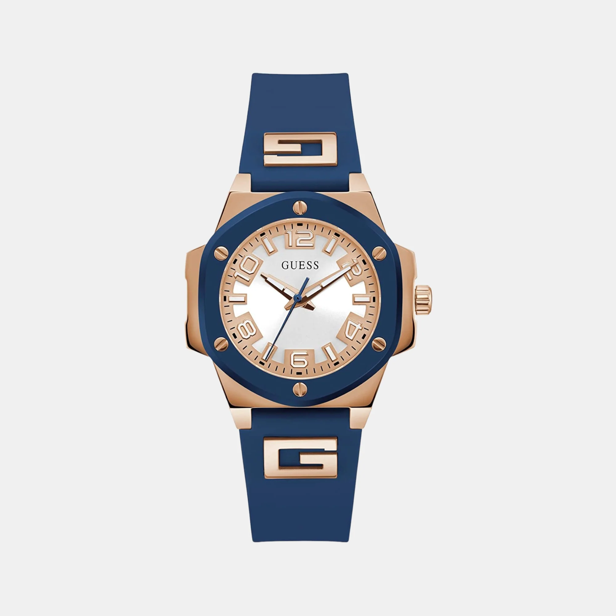 G Hype Women Quartz Two Tone Dial Analog Silicone Watch GW0555L4