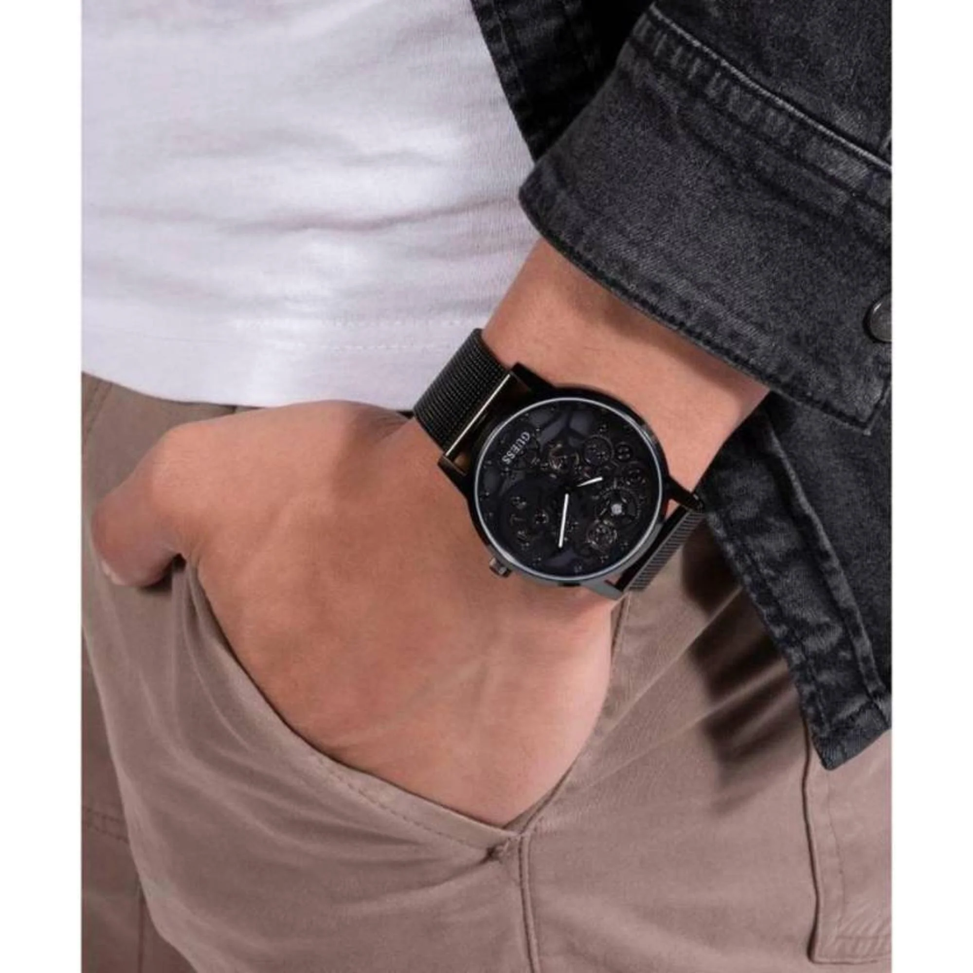 Gadget Men Quartz Black Dial Analog Stainless Steel Watch GW0538G3 - Image 6